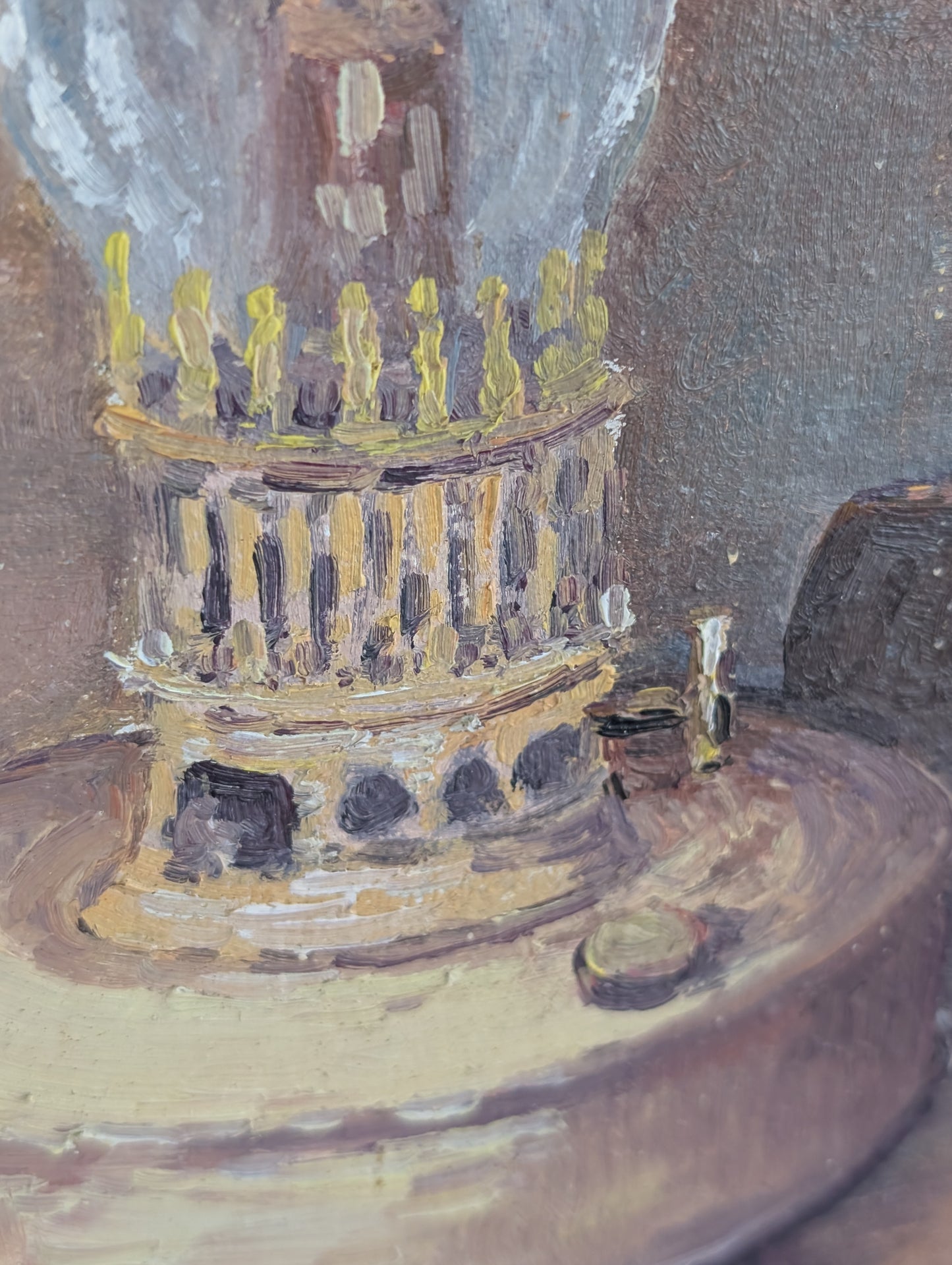Nature morte aux lampes, oil painting CXXth