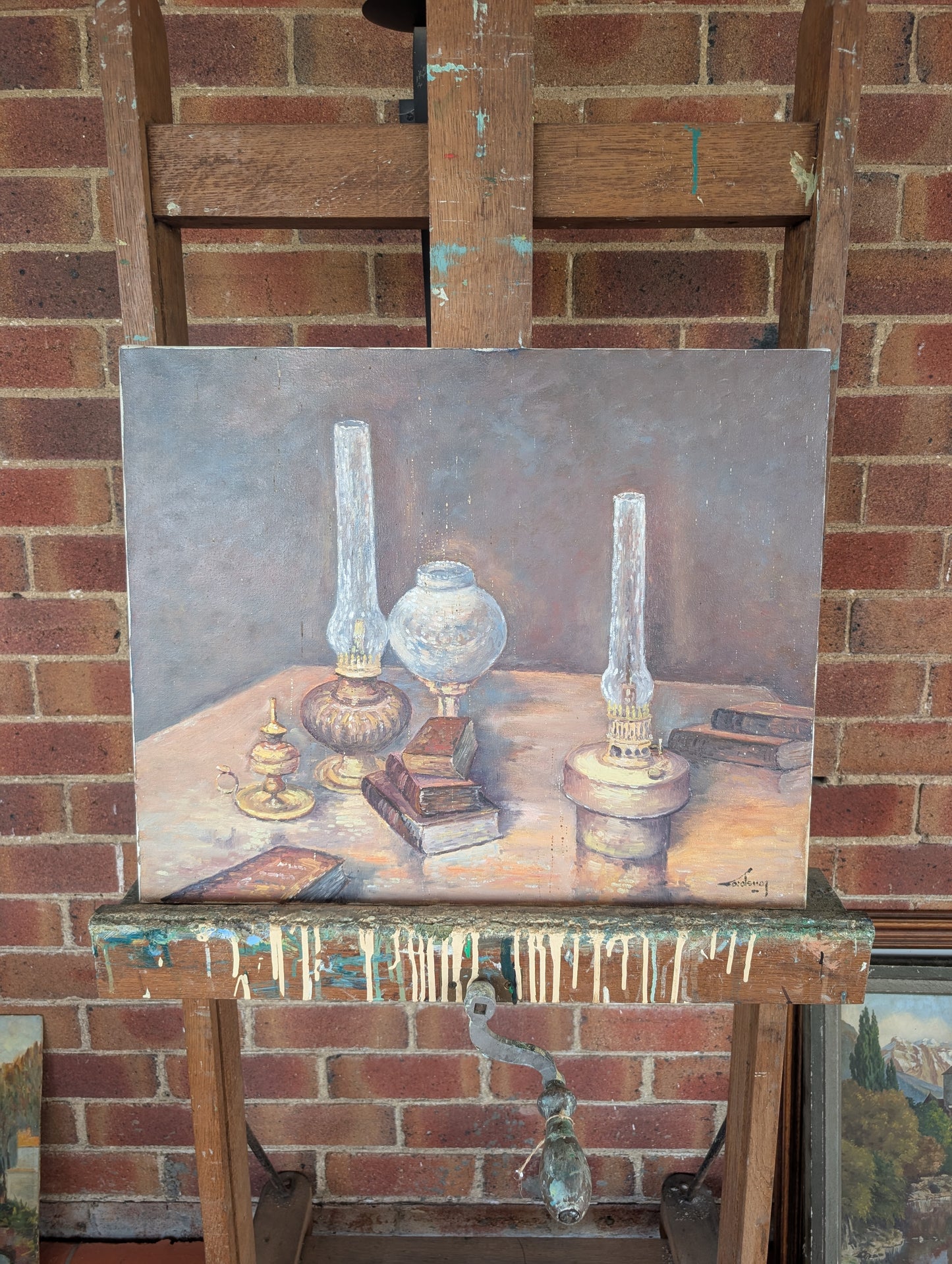 Nature morte aux lampes, oil painting CXXth