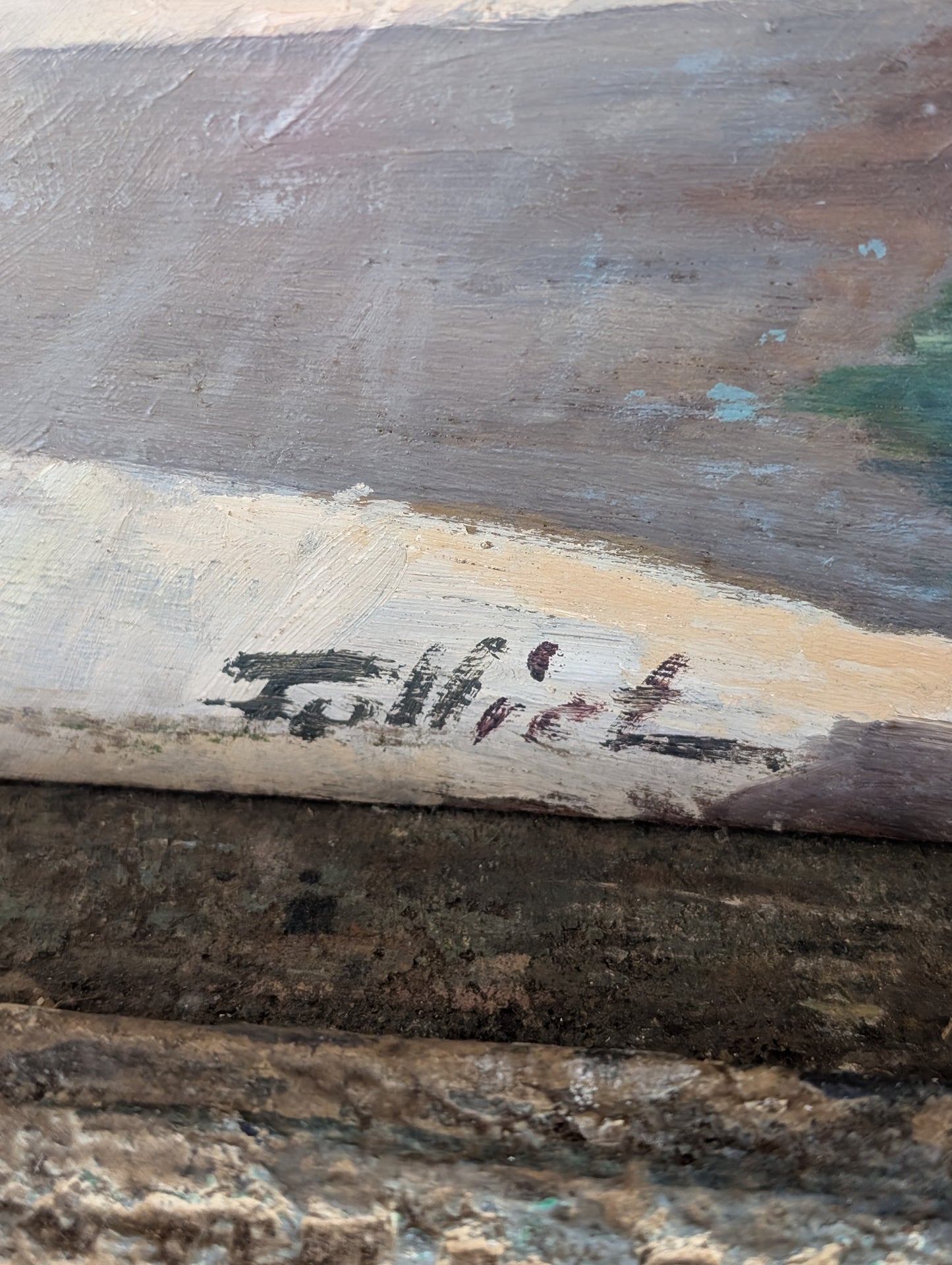 Provence landscape - Oil on board - mid CXXth