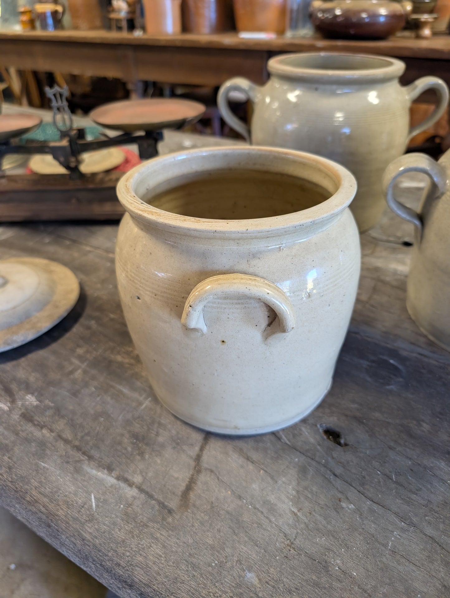 French Antique Stoneware confit pots