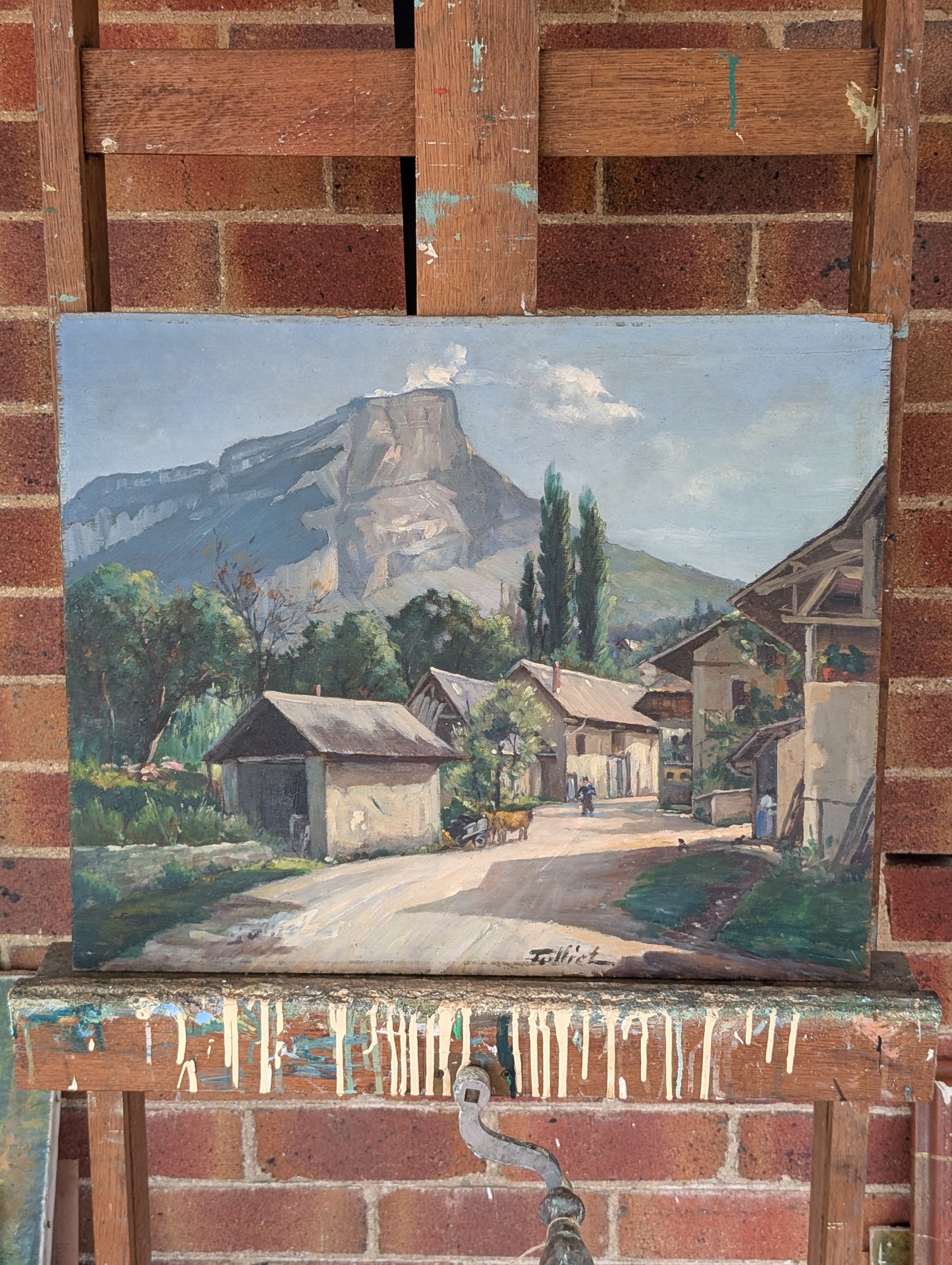 Provence landscape - Oil on board - mid CXXth