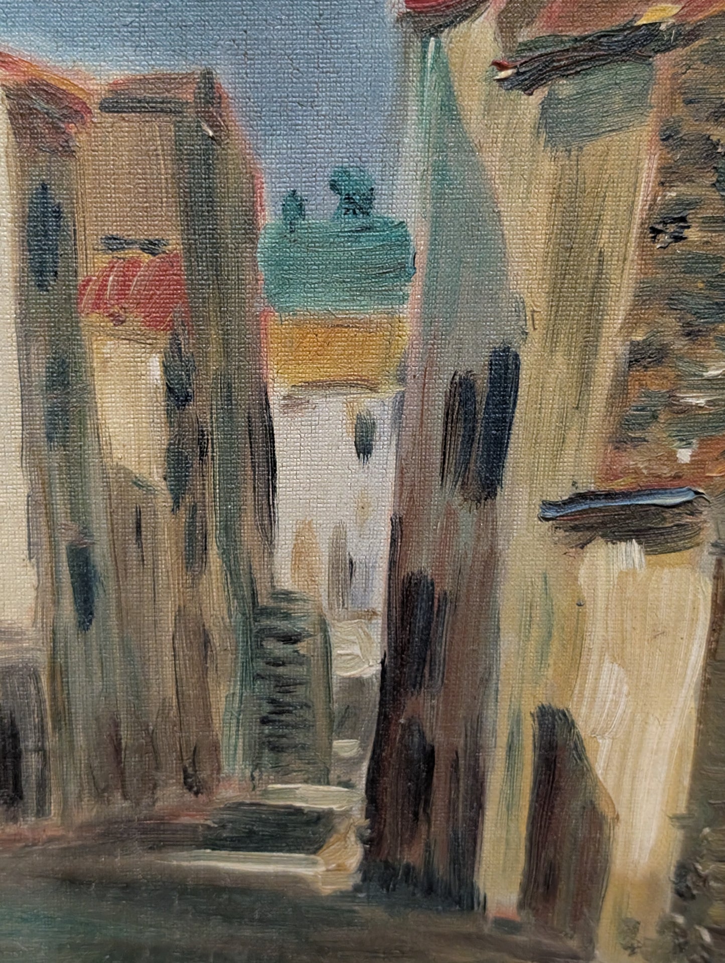 Rural painting - oil on canvas- early CXXth