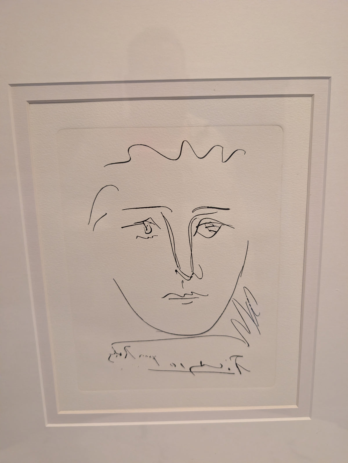 Picasso Plate-signed re-strike etching titled Pour Roby (from L'Age de soleil)
