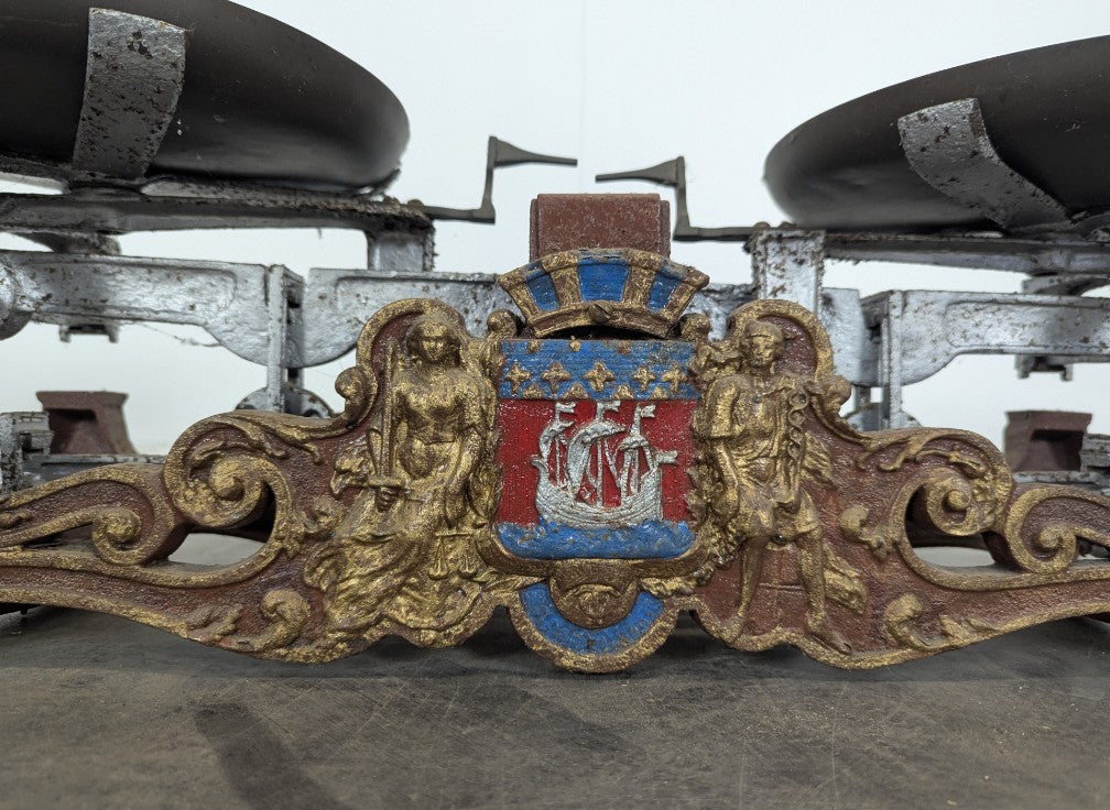 C19th butcher's scale with the coat of Armes de Paris C1880
