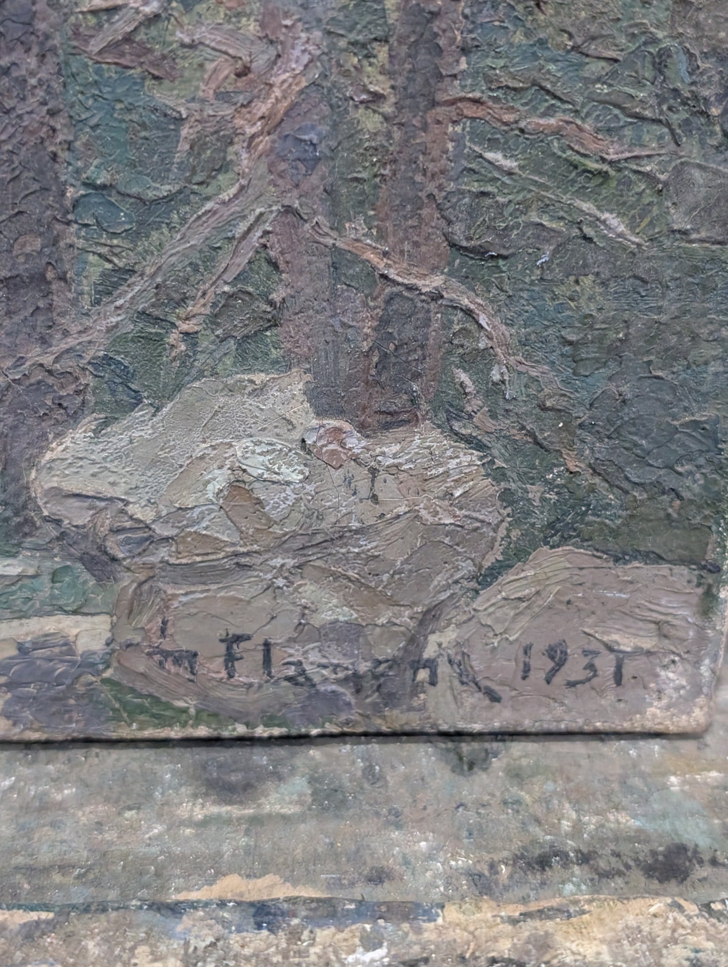 Mountain landscape - oil on canvas - 1931