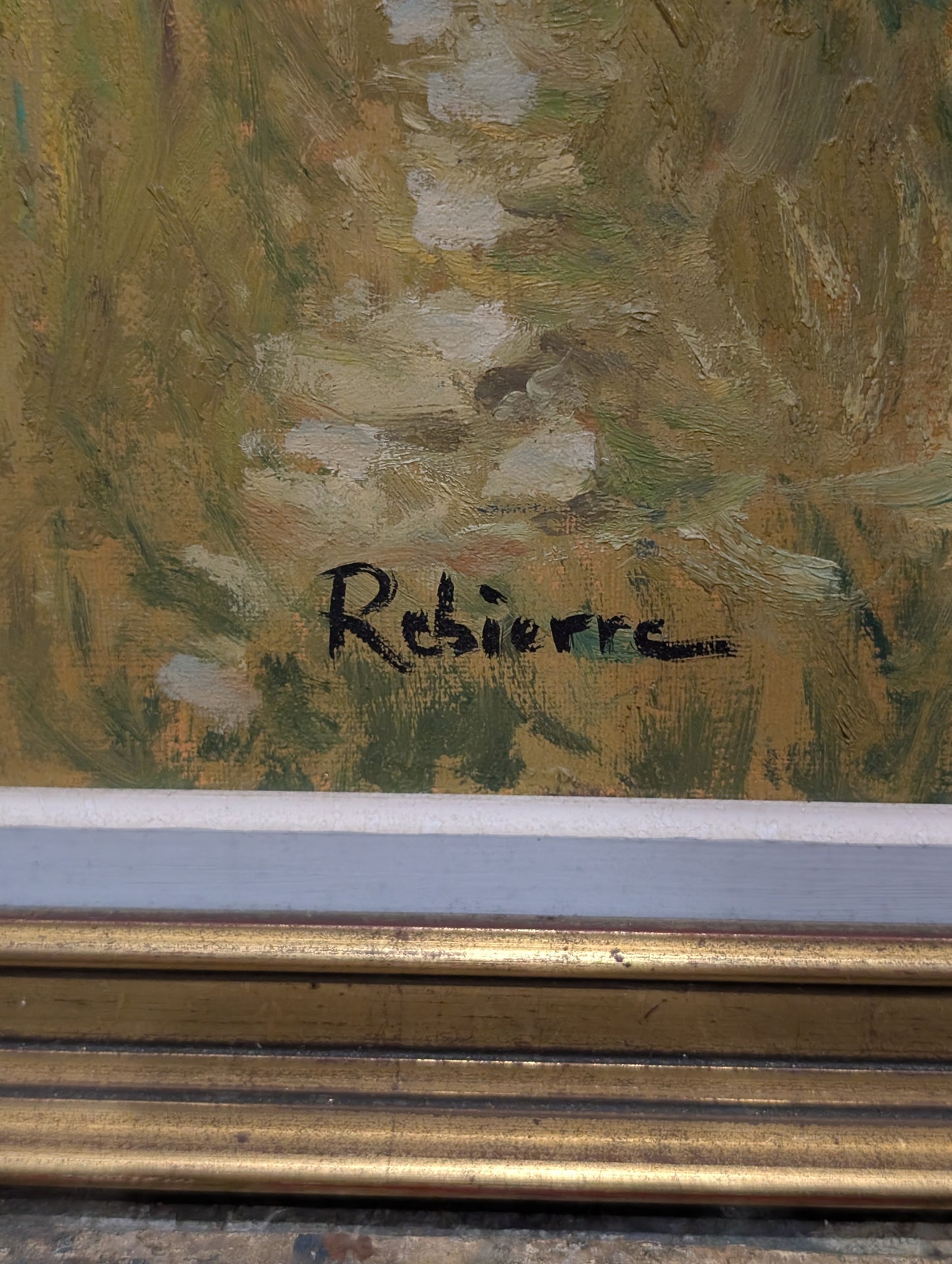 Antique Mid-Century French Impressionist Oil Painting – "The Watermill" by Marc Rebierre (c. 1970s)