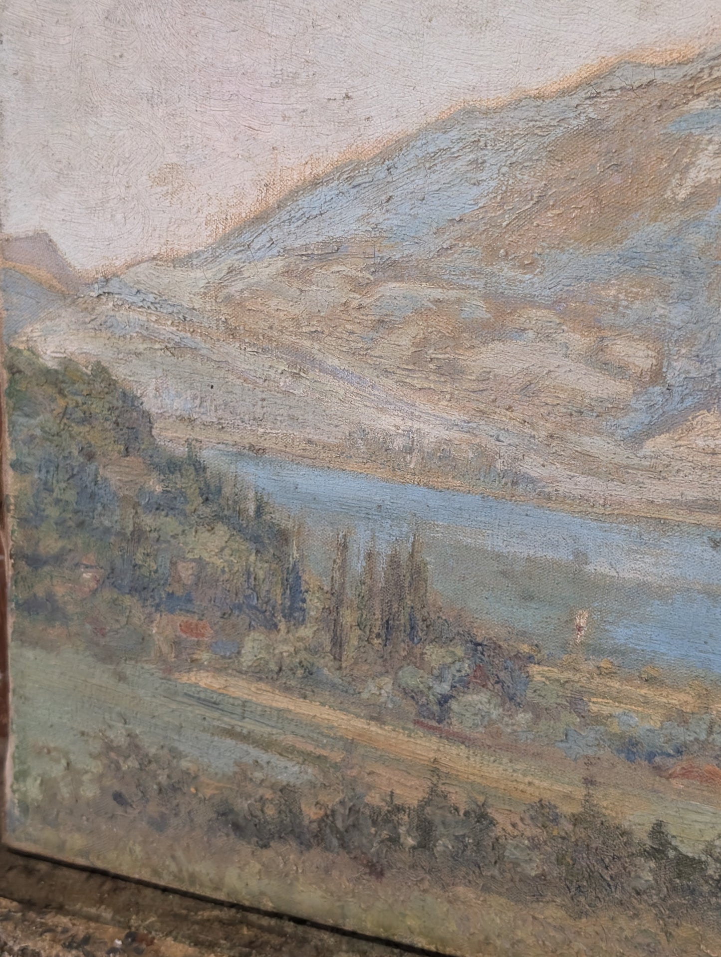 Annecy Lake -P.A. Cluzeau - oil on canvas - early CXXth