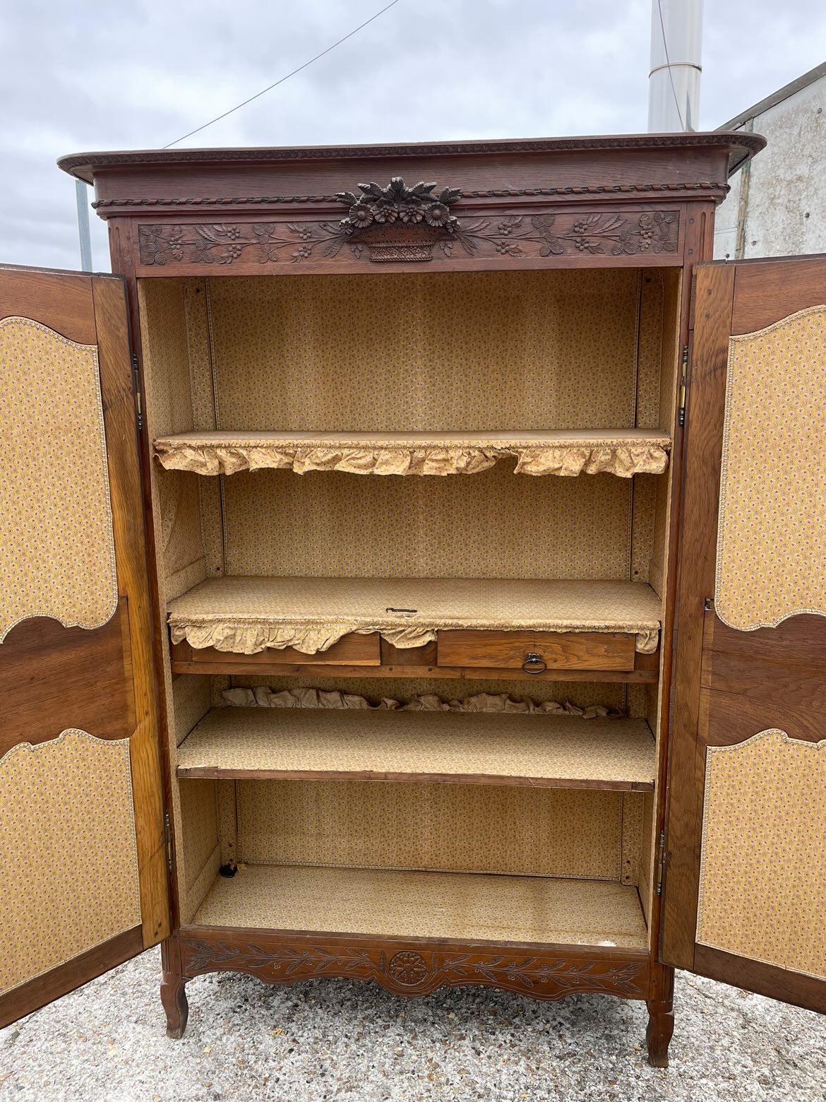 French oak Normandy Armoire