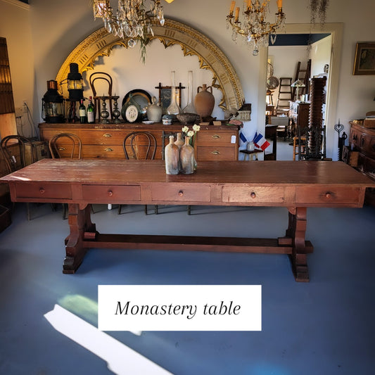 Monastery Table with 10 drawers XIXe