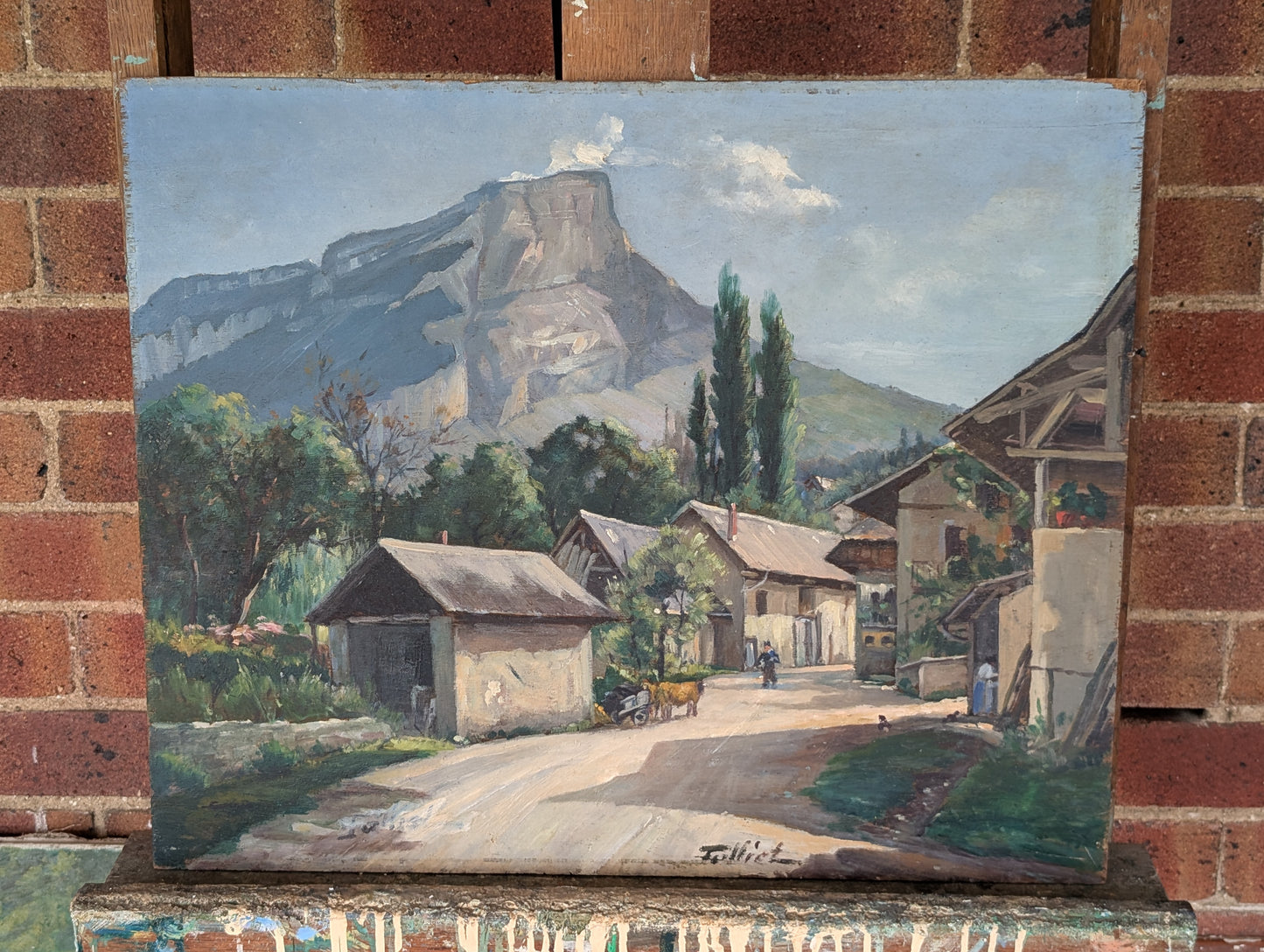 Provence landscape - Oil on board - mid CXXth