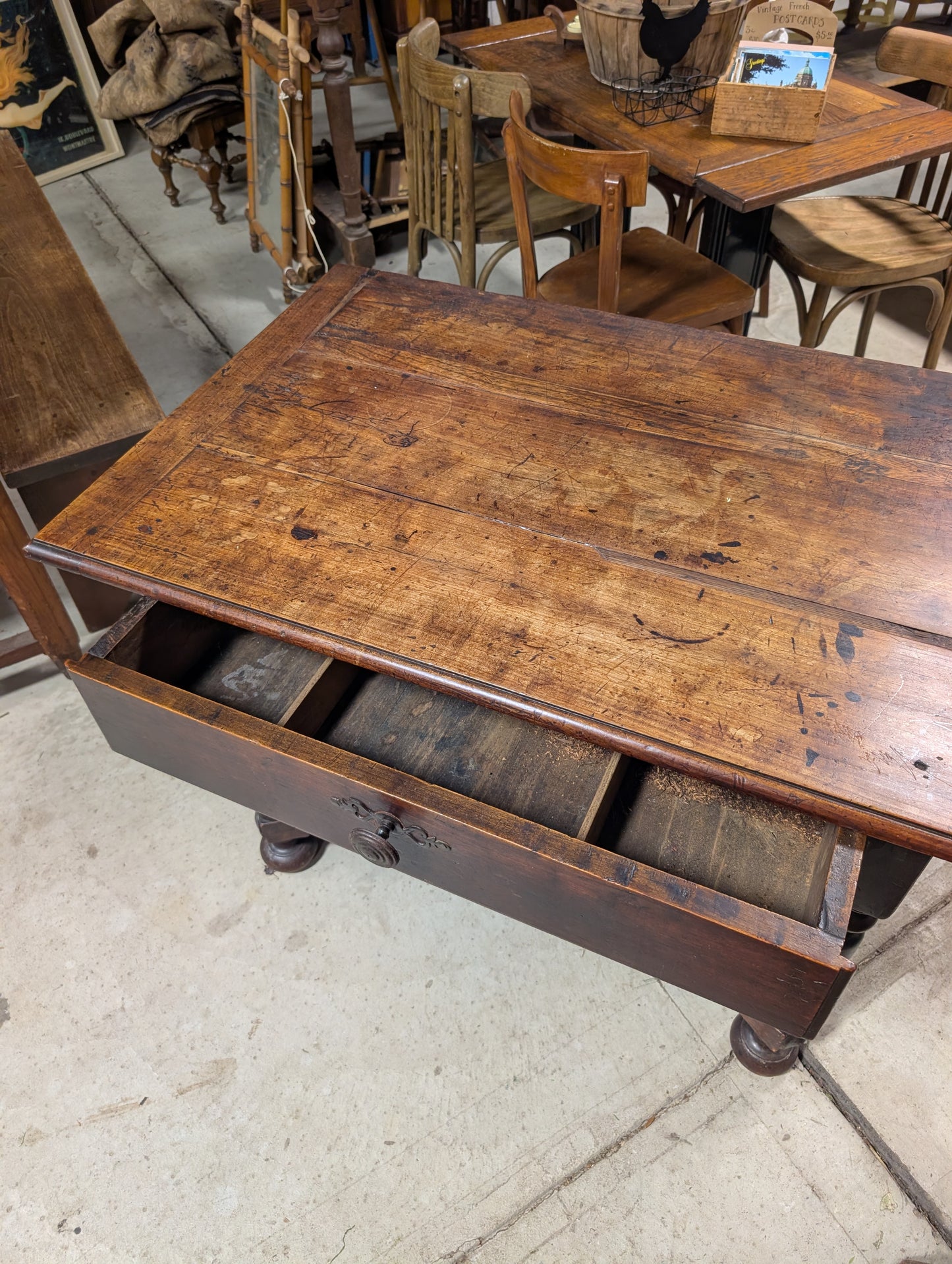 C18th French Regence writing desk walnut.