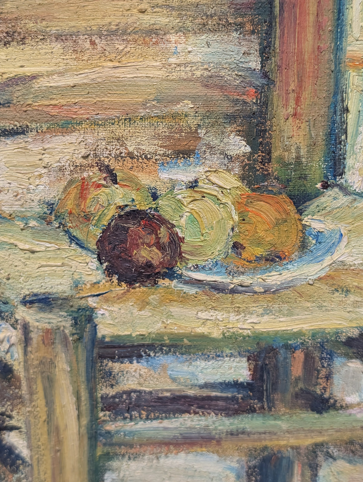 Mid-Century French Impressionist Still Life Oil Painting by Pasdeloup