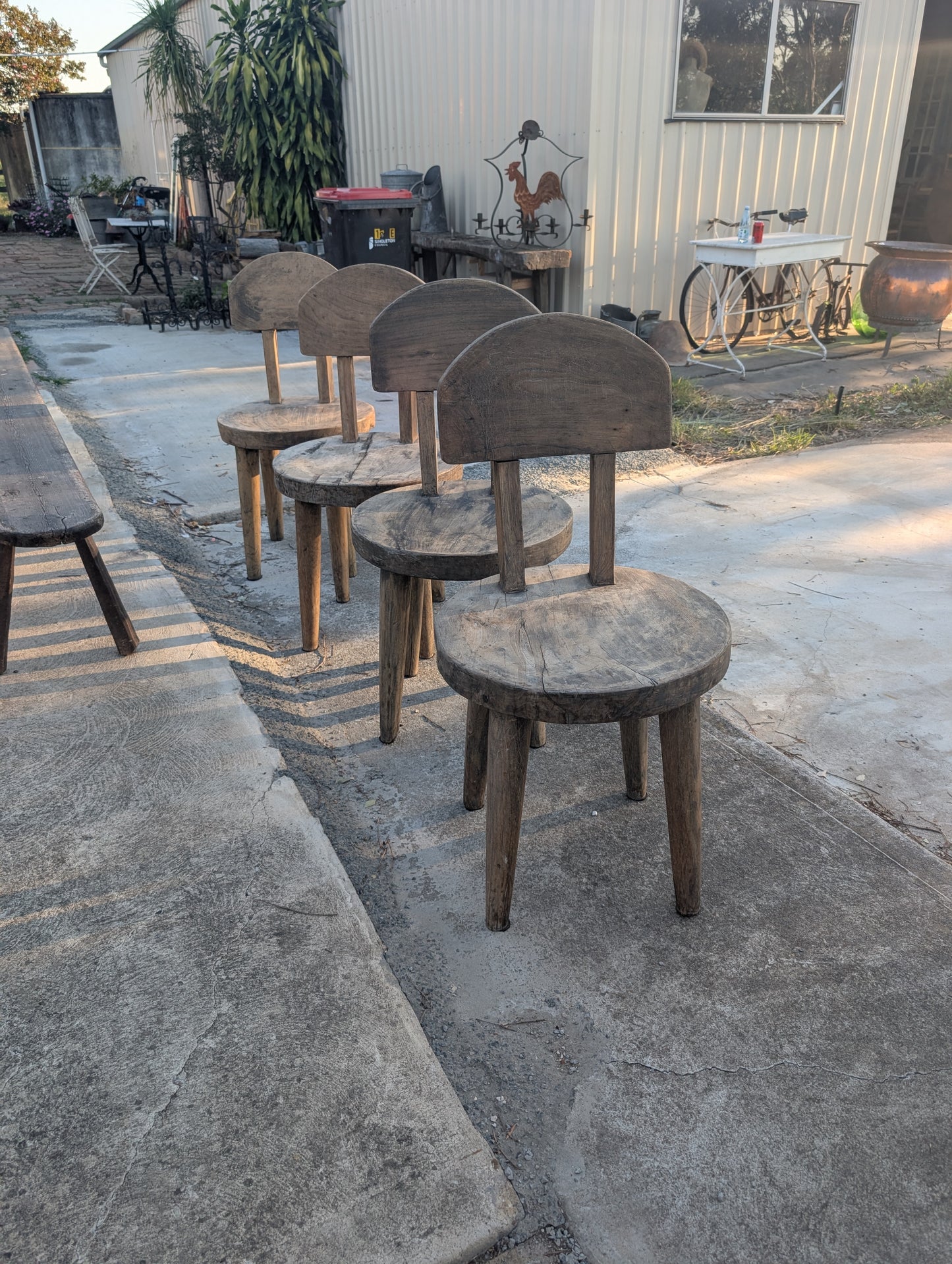 Set of 4 French Brutalist Chairs