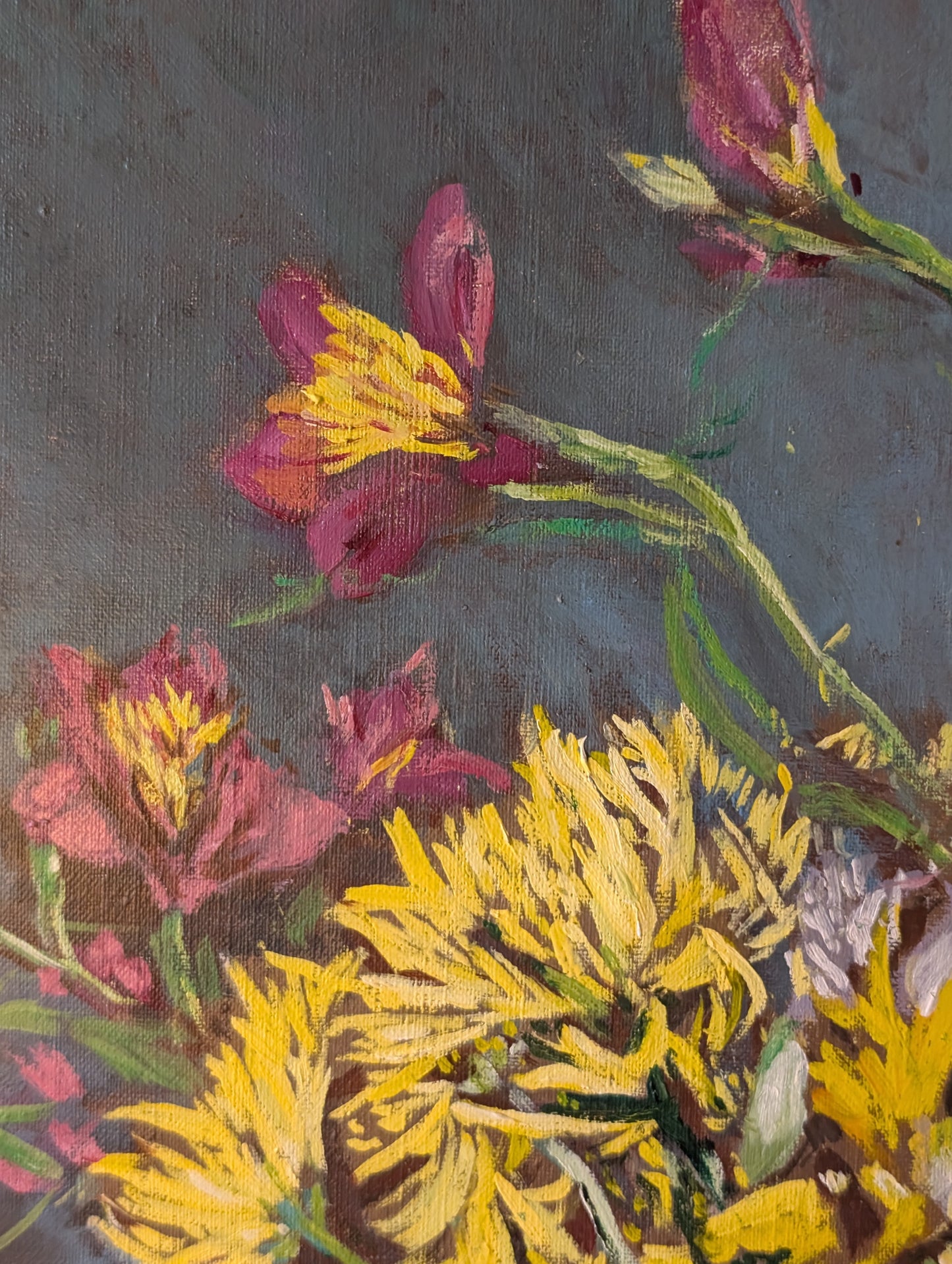 "Bouquet de fleurs" by Gisèle Rouquette - post impressionism - CXXth