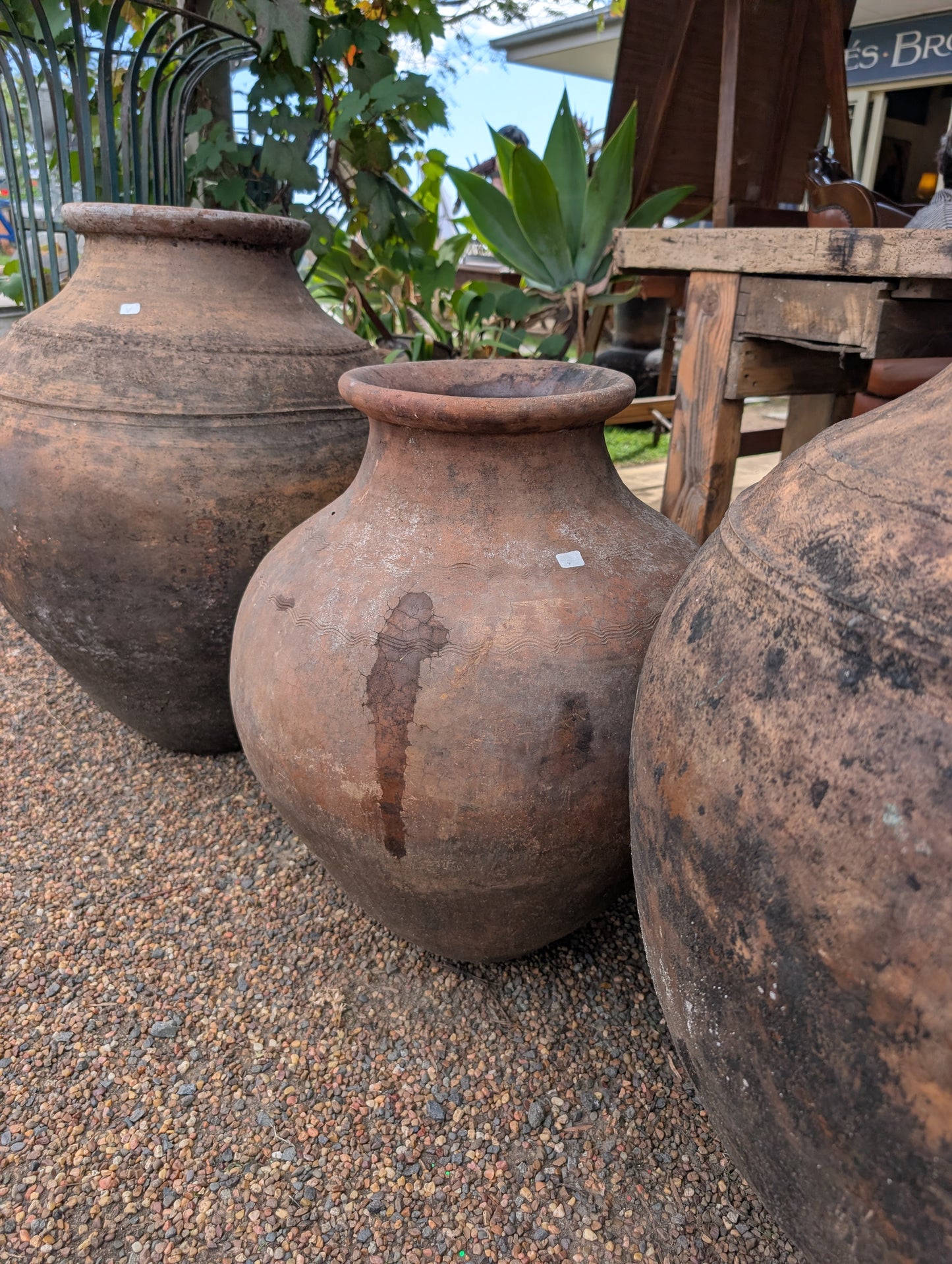Antique Olive Oils Jars 2 L 1 M