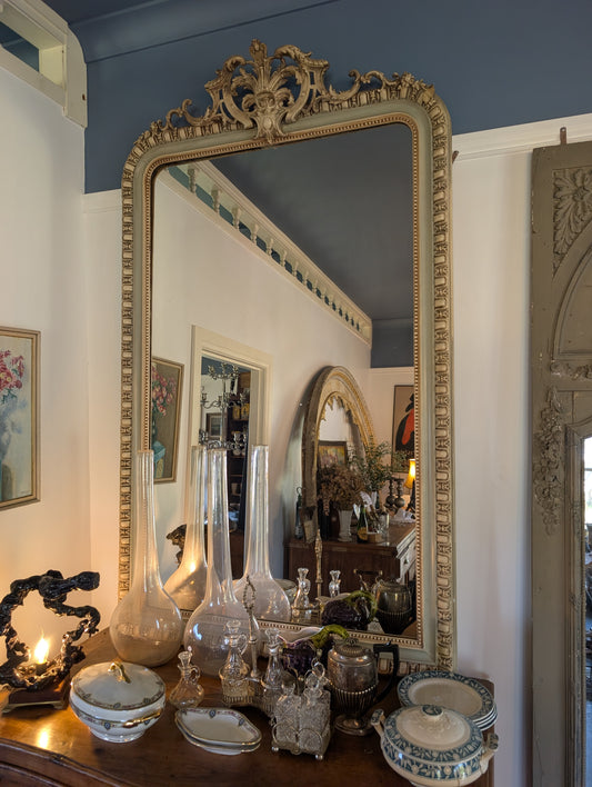 Napoleon III style mirror with double patina C19th