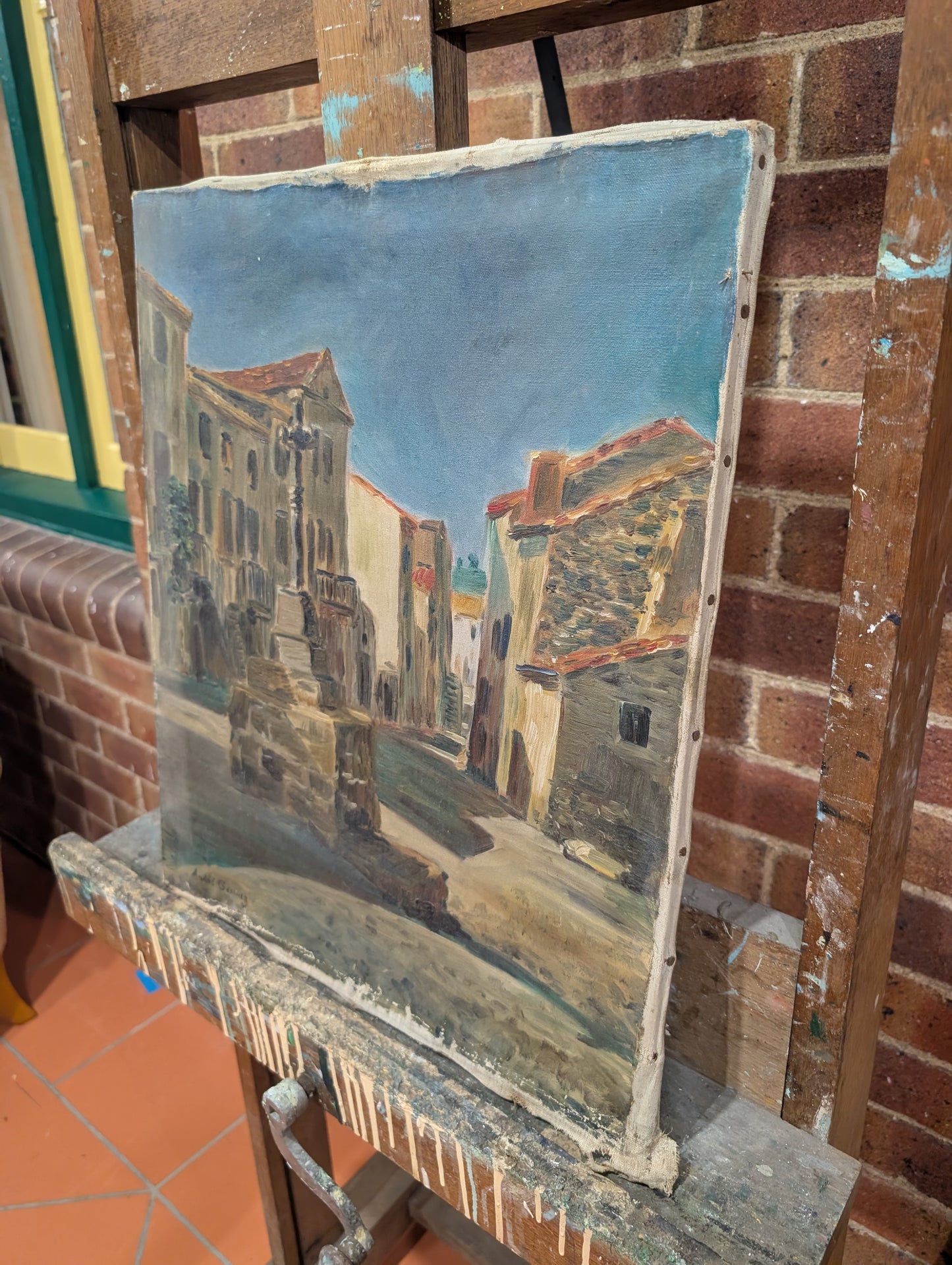 Rural painting - oil on canvas- early CXXth