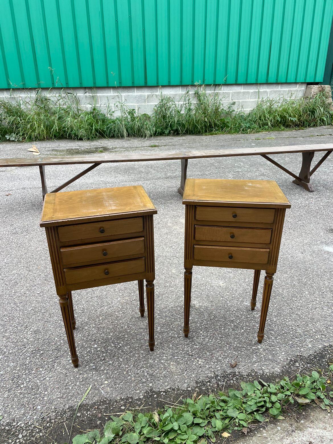 Louis XVI style bedside tables