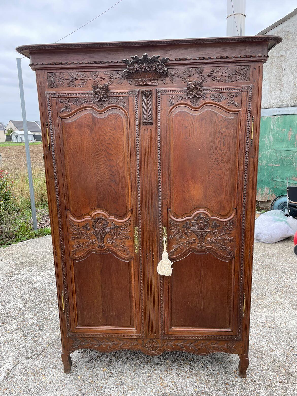 French oak Normandy Armoire