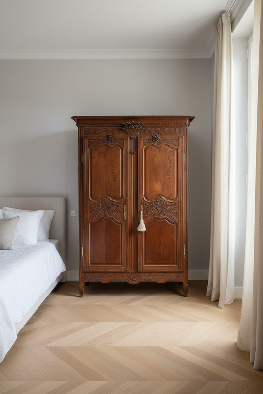 French oak Normandy Armoire