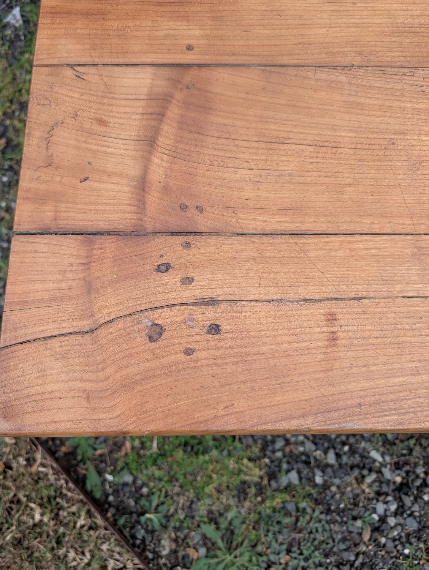 French pine table with big drawer