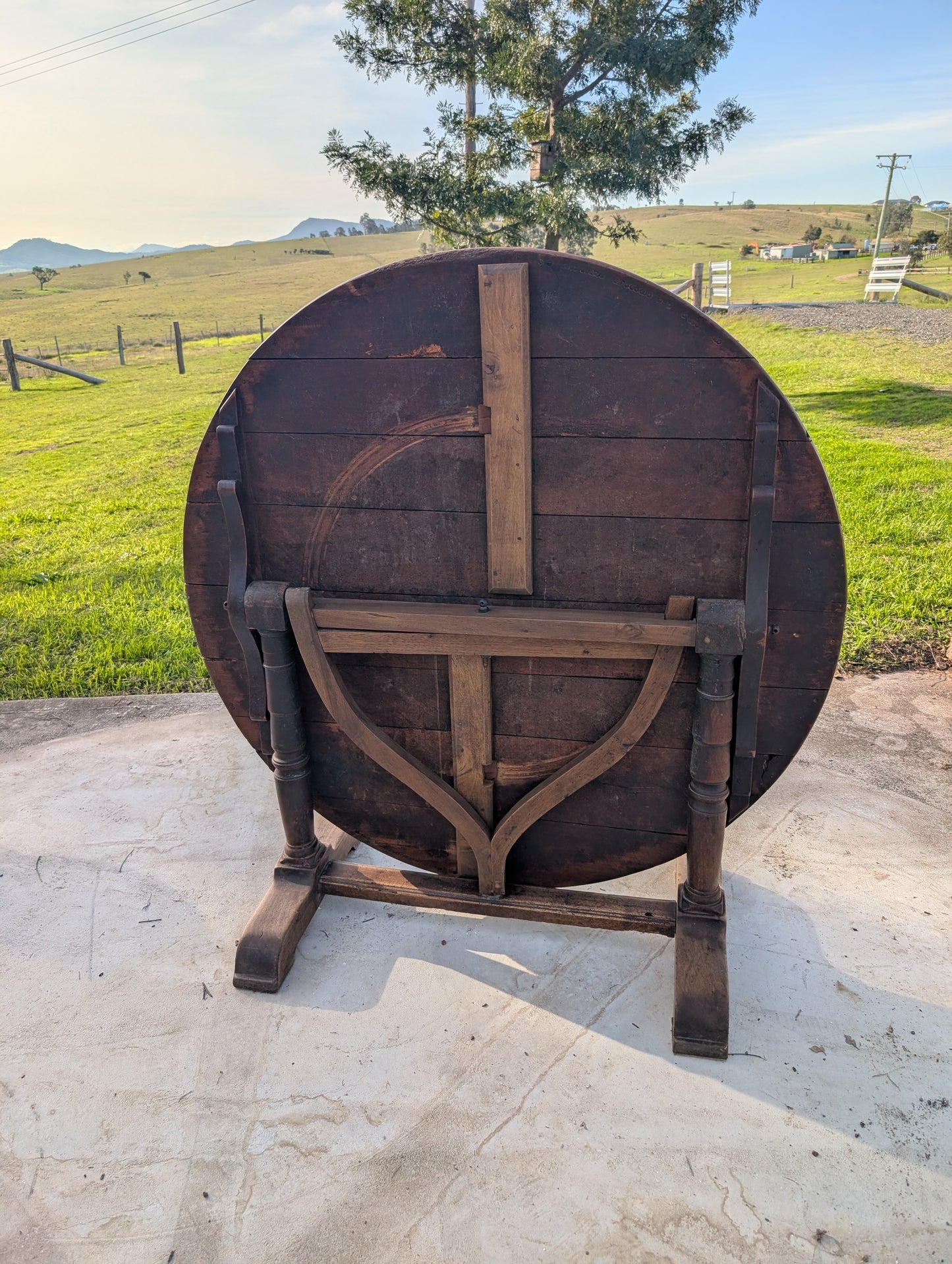 19th-Century French Walnut Wine Tasting Table
