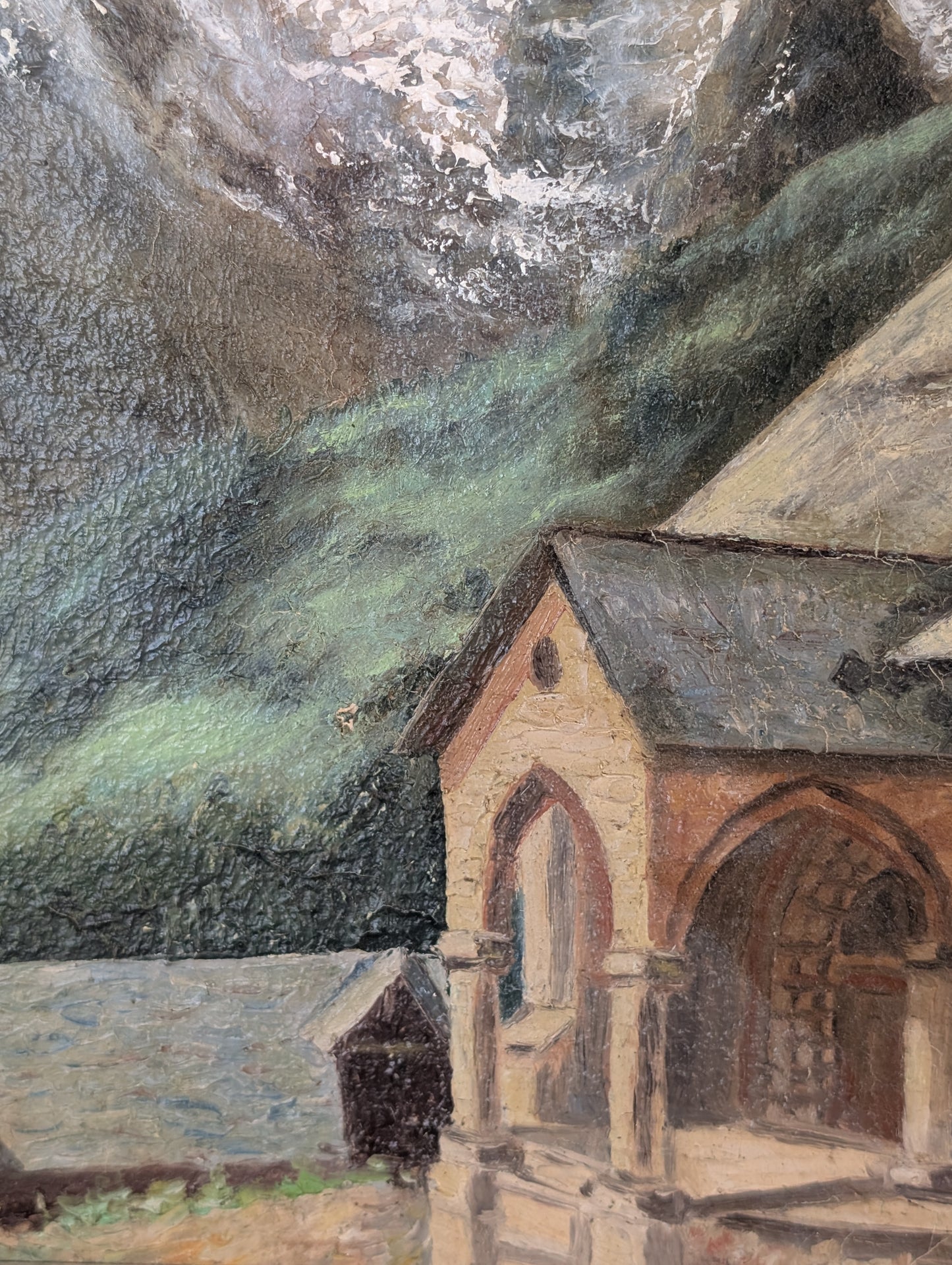 French Alpine Oil Painting – "La Meije" by G. Chéron 1960