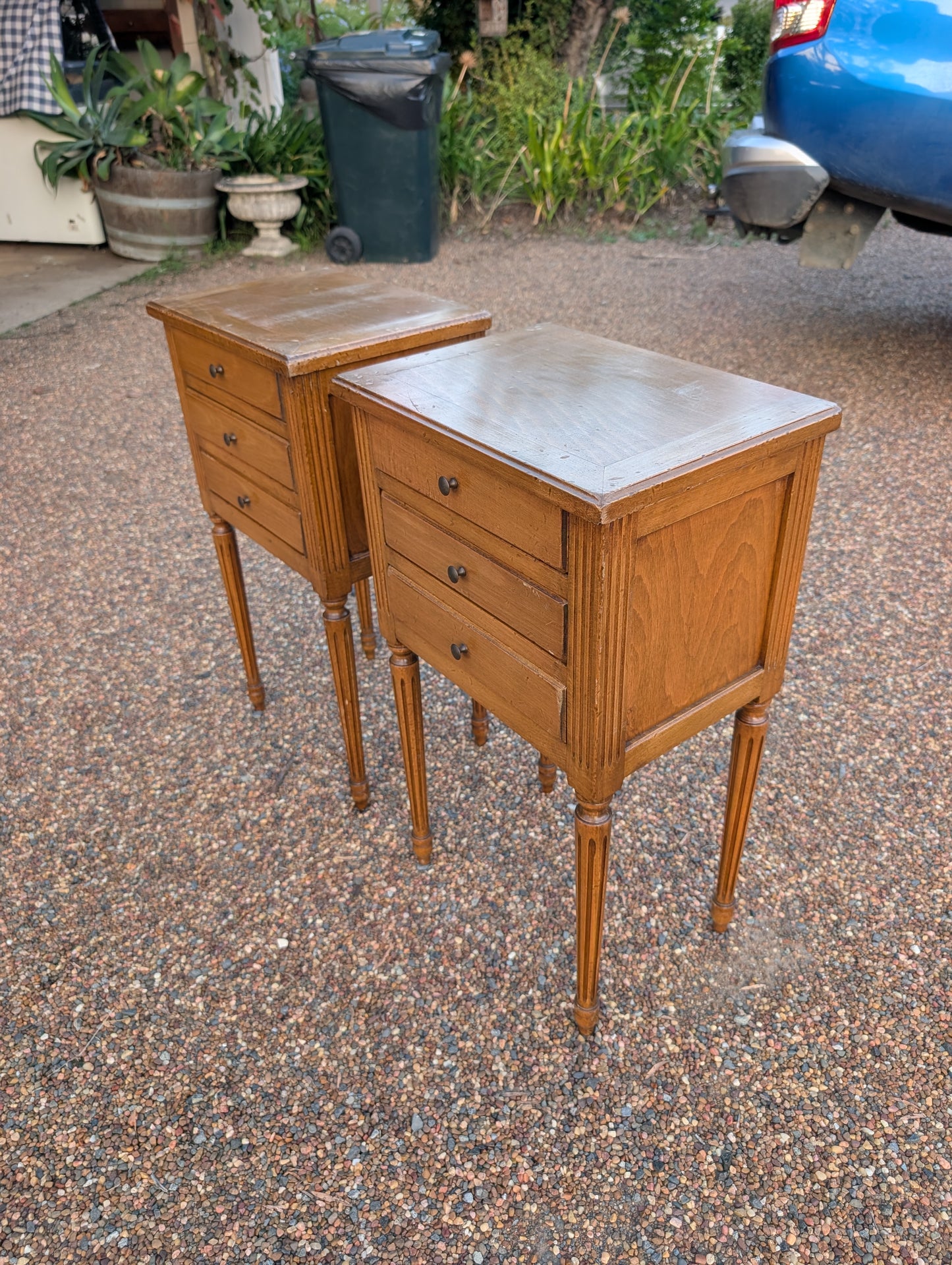 Louis XVI style bedside tables