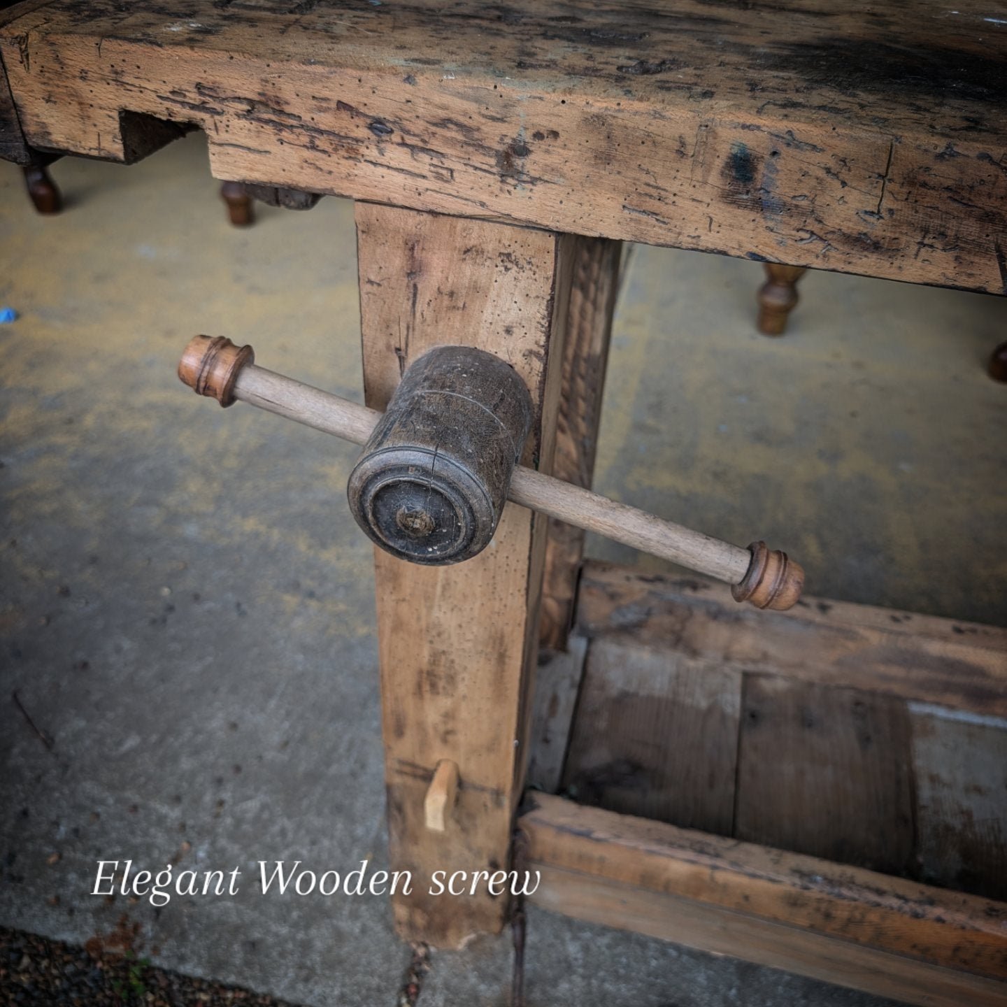 French Antiques Farm Workbench