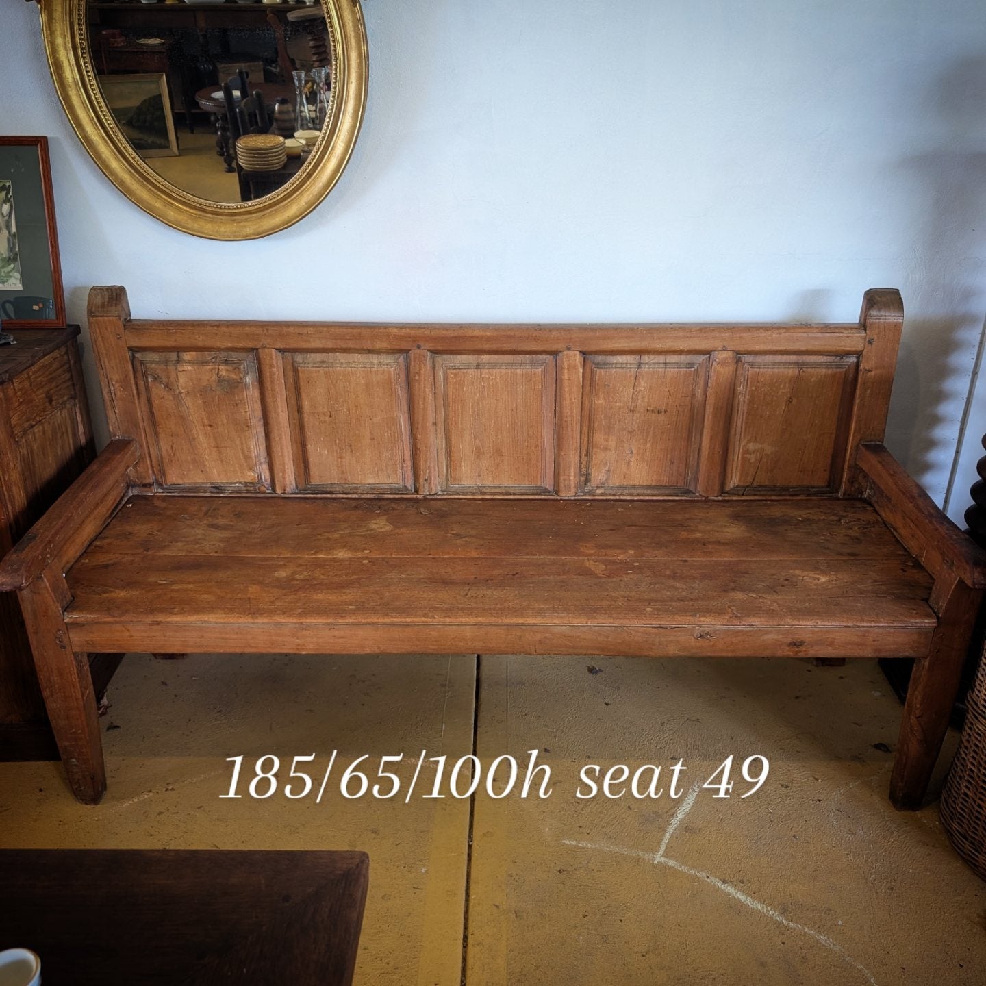 French Antique Wooden bench