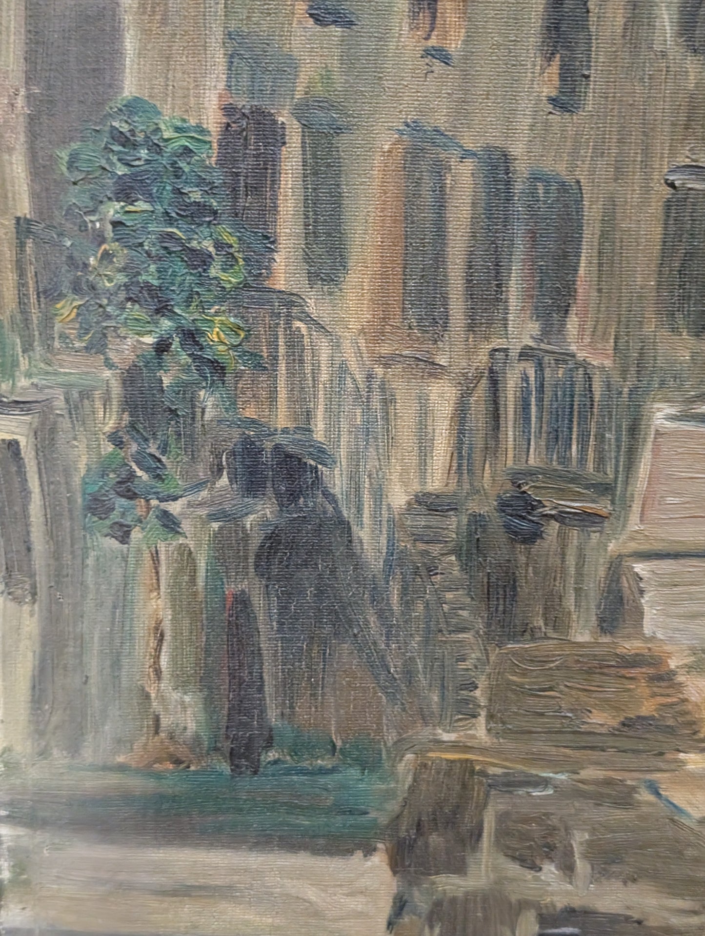 Rural painting - oil on canvas- early CXXth