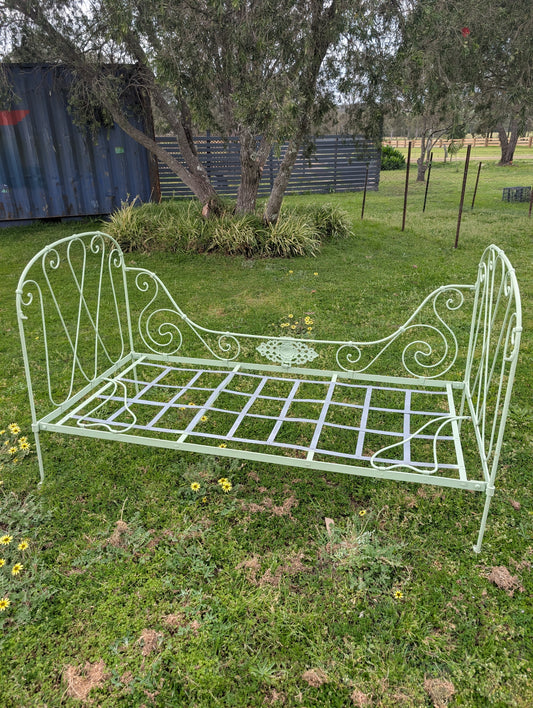 19th Century French wrought iron folding bed