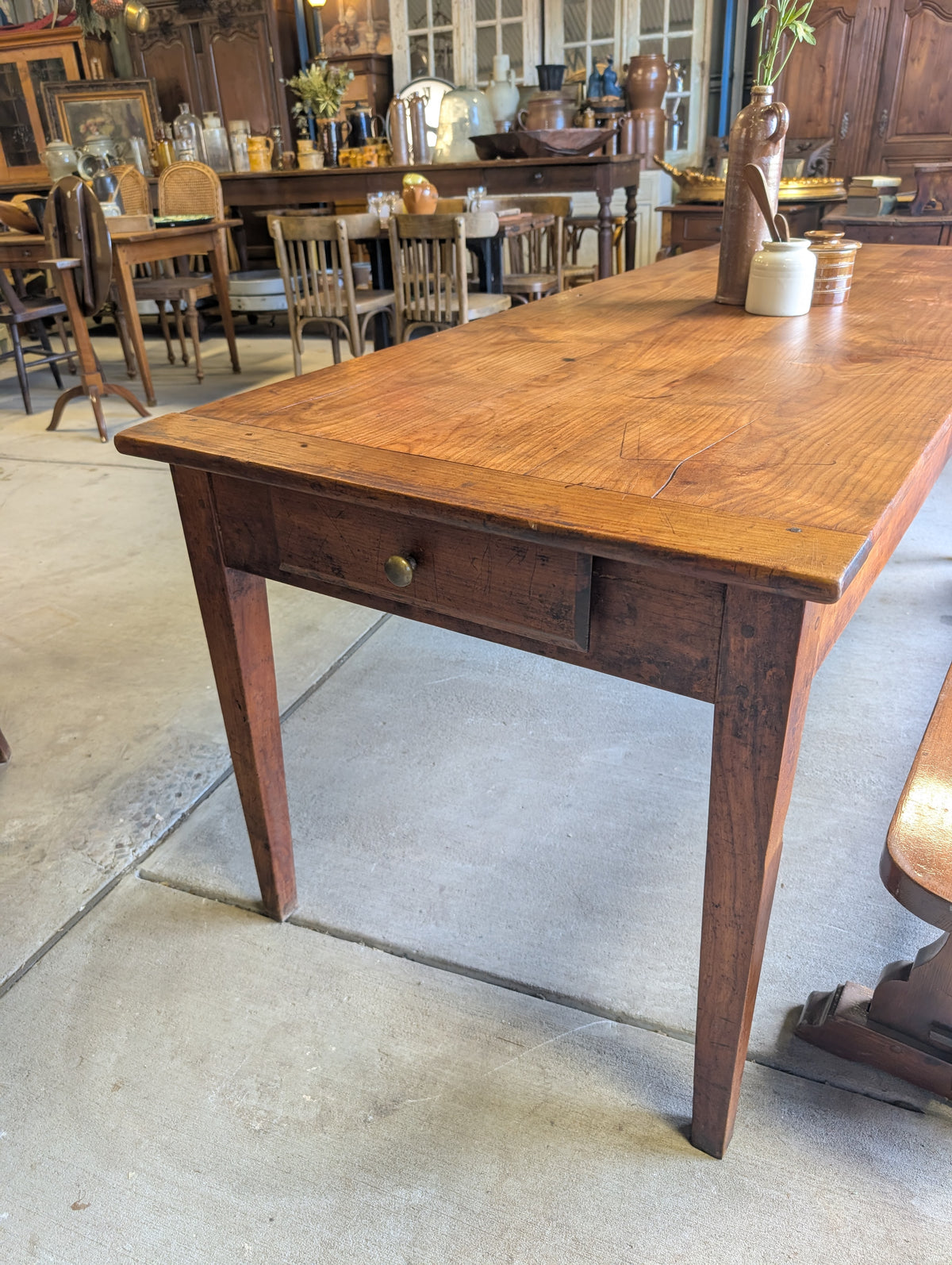Farm table with drawer & extension