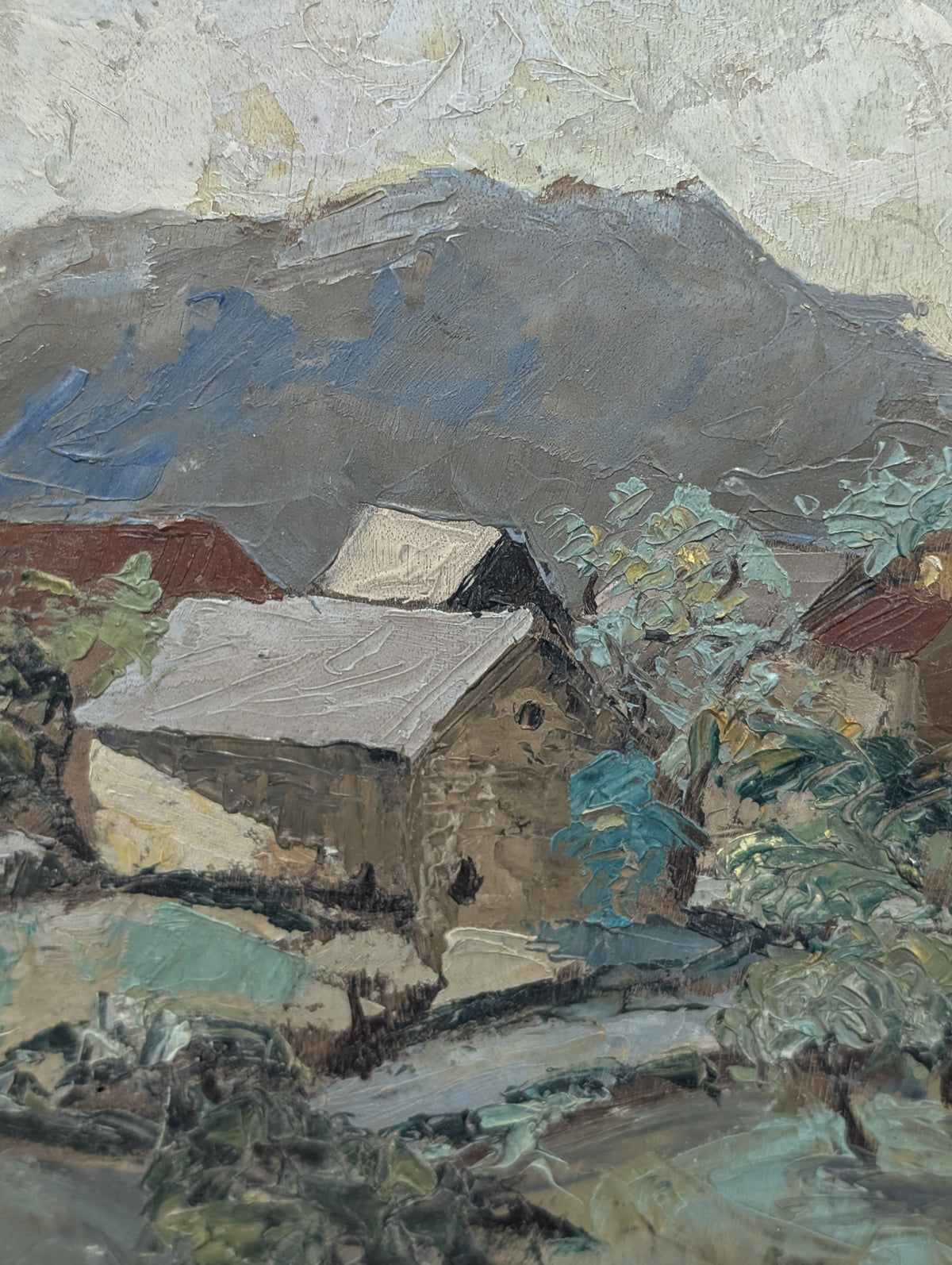 Vintage Mid-Century French Impressionist Landscape Oil Painting on Board – Signed "Ségéric"