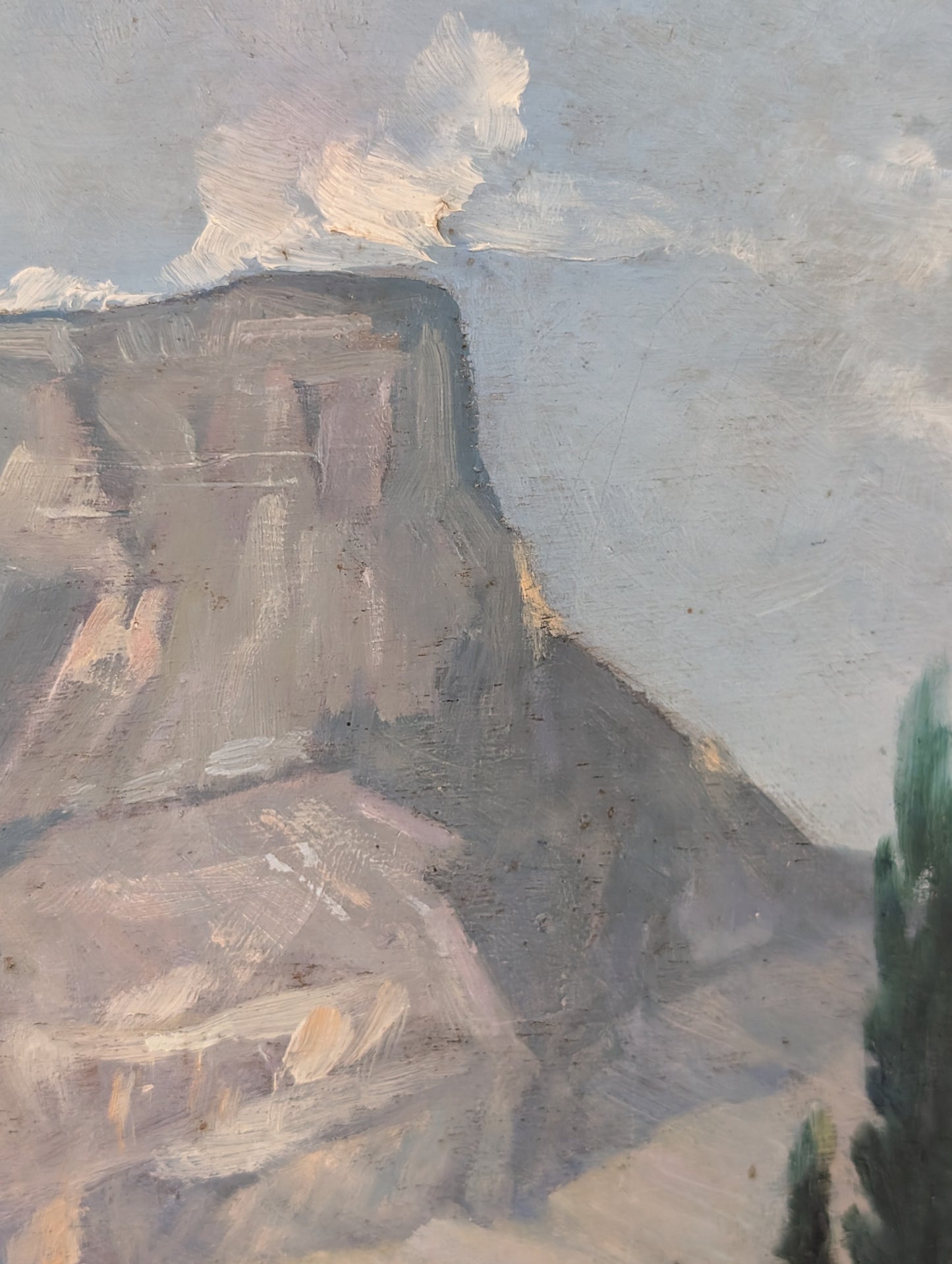 Provence landscape - Oil on board - mid CXXth