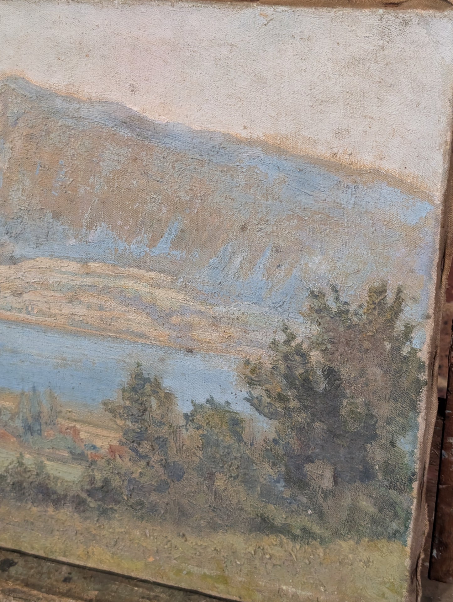 Annecy Lake -P.A. Cluzeau - oil on canvas - early CXXth