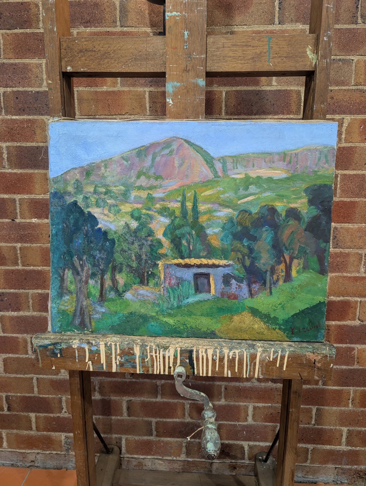 Provencial landscape - oil on canvas - early CXXth