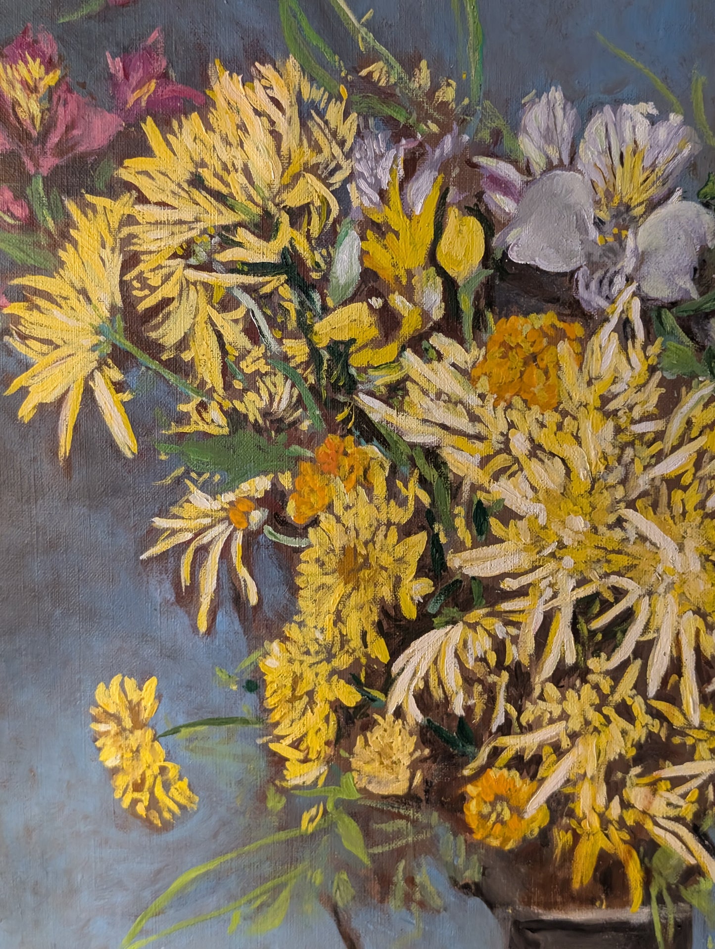 "Bouquet de fleurs" by Gisèle Rouquette - post impressionism - CXXth