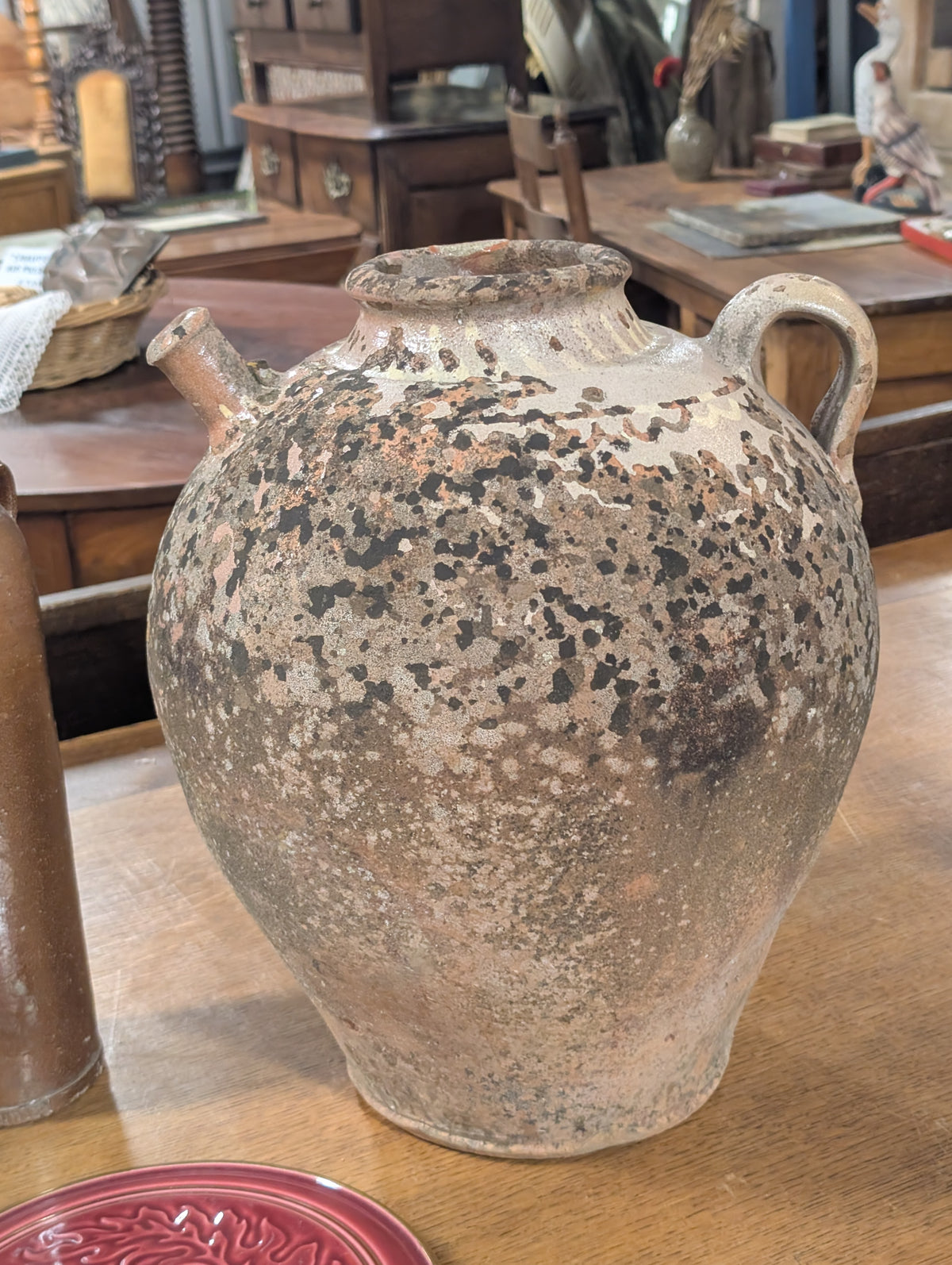 C19th Rare Antique French Terracotta Oil Jar – Sourced in France