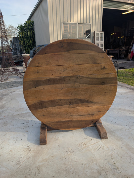 19th-Century French Walnut Wine Tasting Table