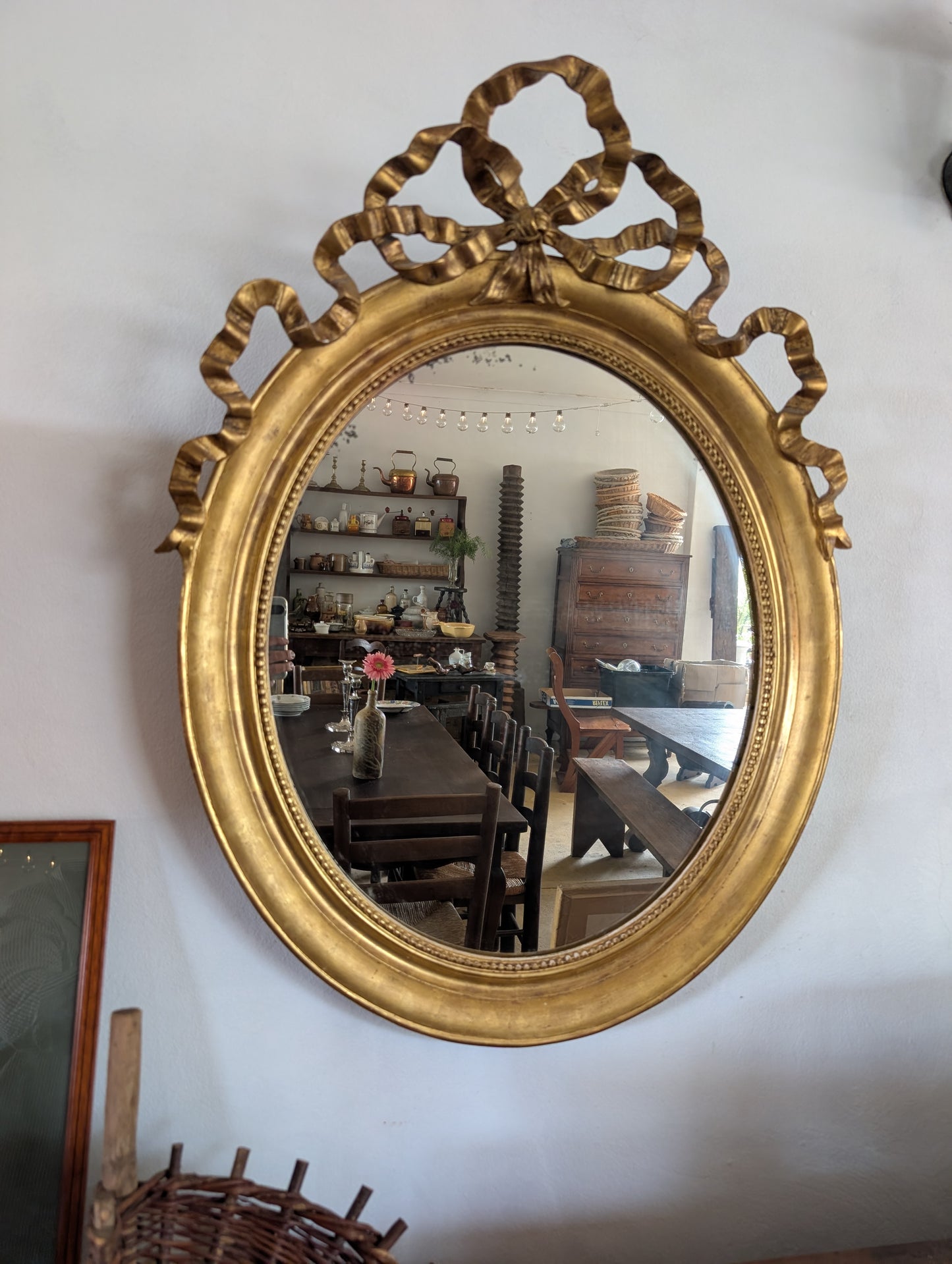 Louis XVI style oval mirror C19th
