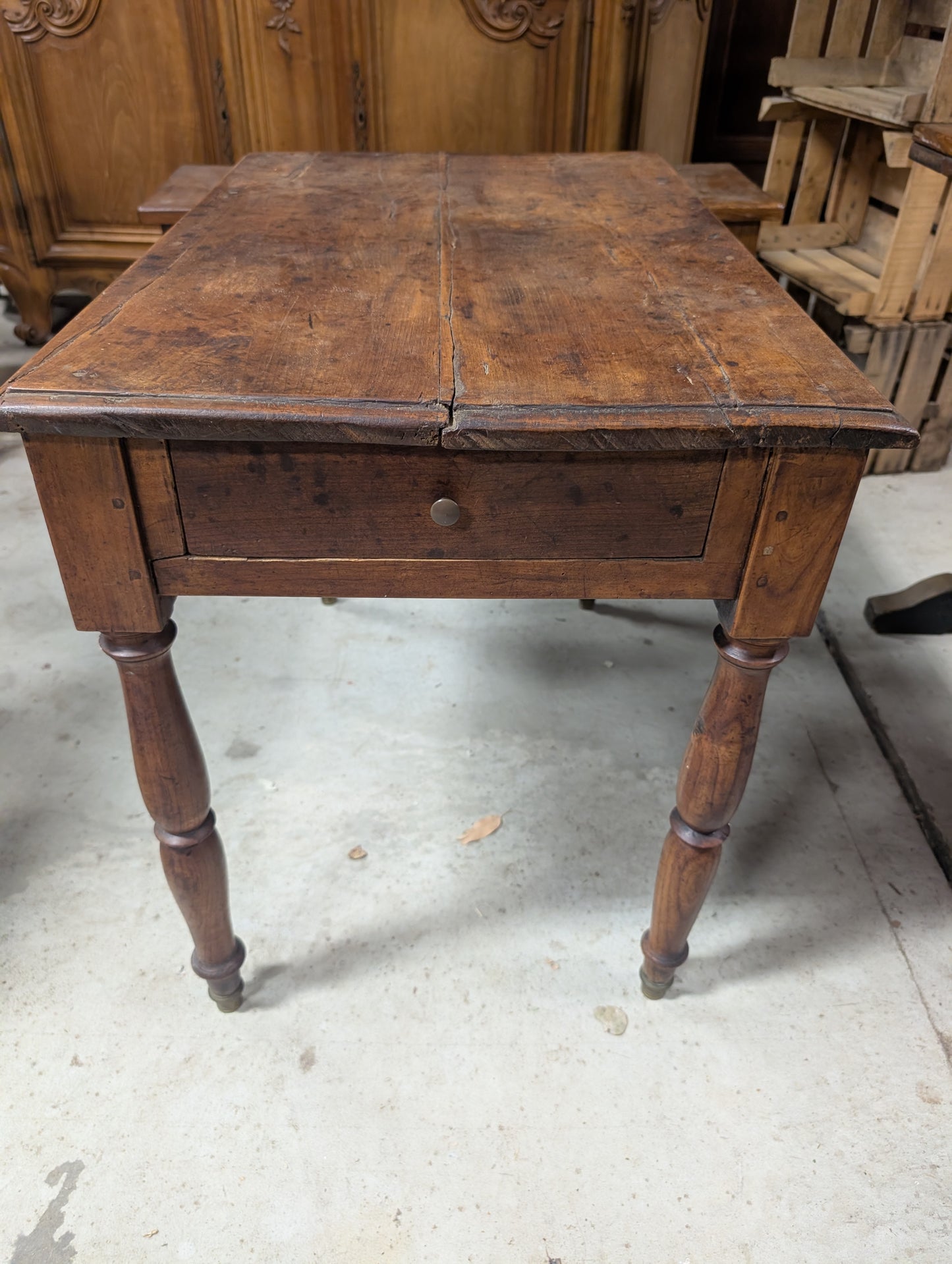 19th C. French Provincial Louis Philippe Walnut Writing Table