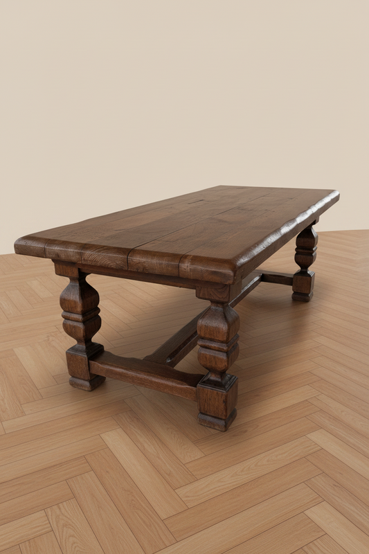 Authentic French Oak Monastery Dining Table (220cm 7cm thick)