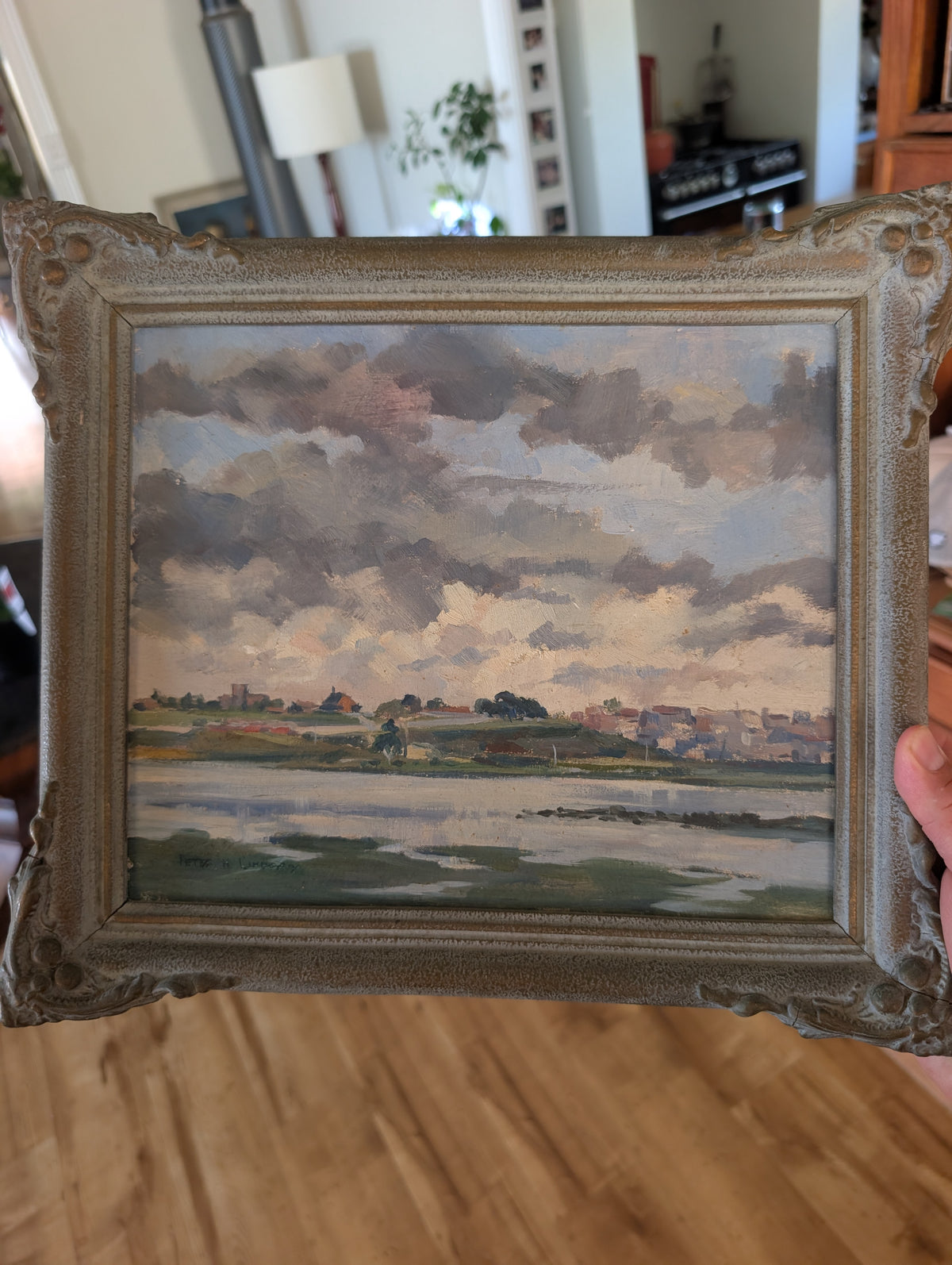 Mid-century landscape painting by Peter Hammon Lindsay (1908-1998)