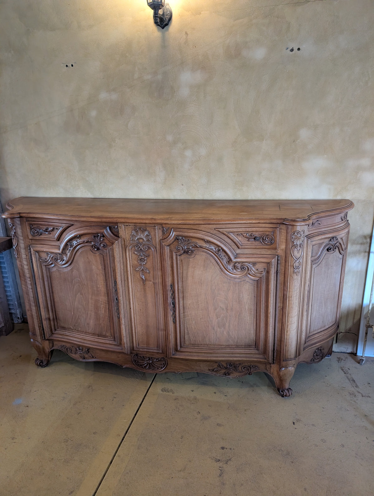 18th Century French Louis XV style walnut buffet enfilade