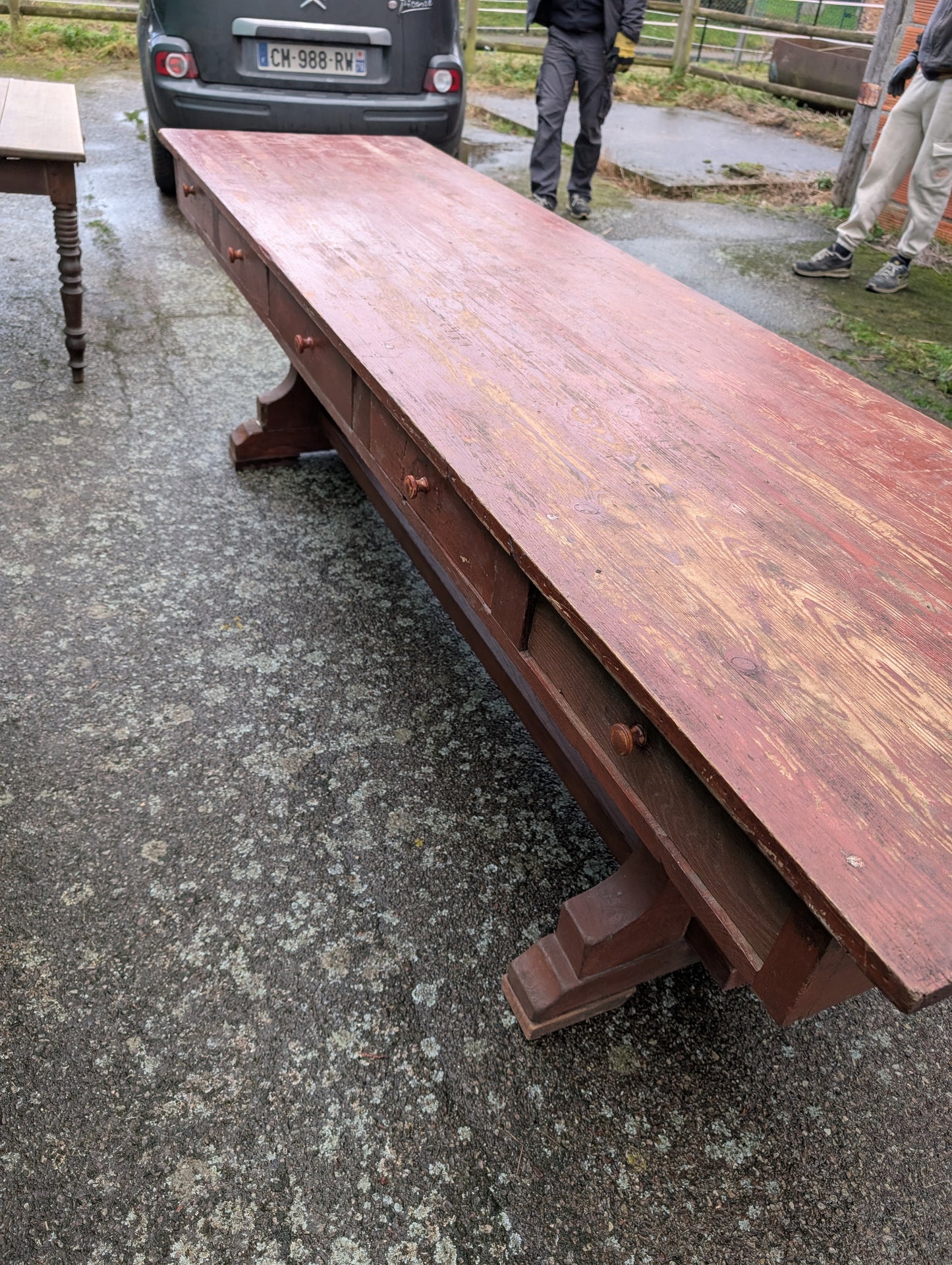 Monastery Table with 6 drawers XIXe