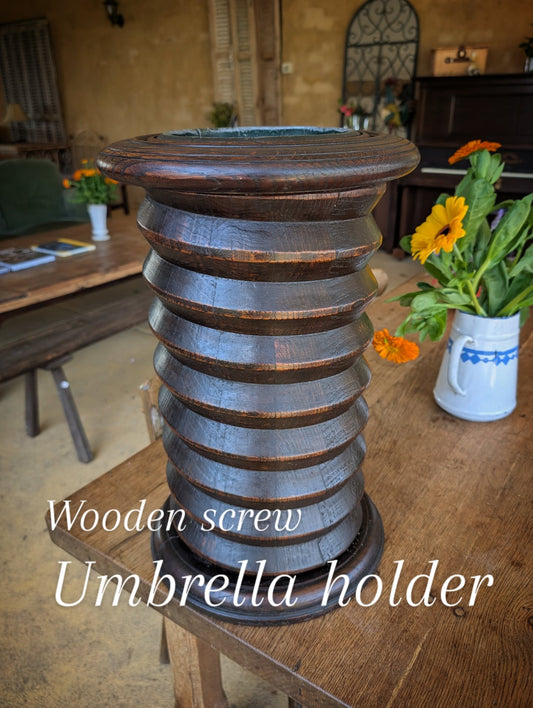 Wooden screw Umbrella Holder