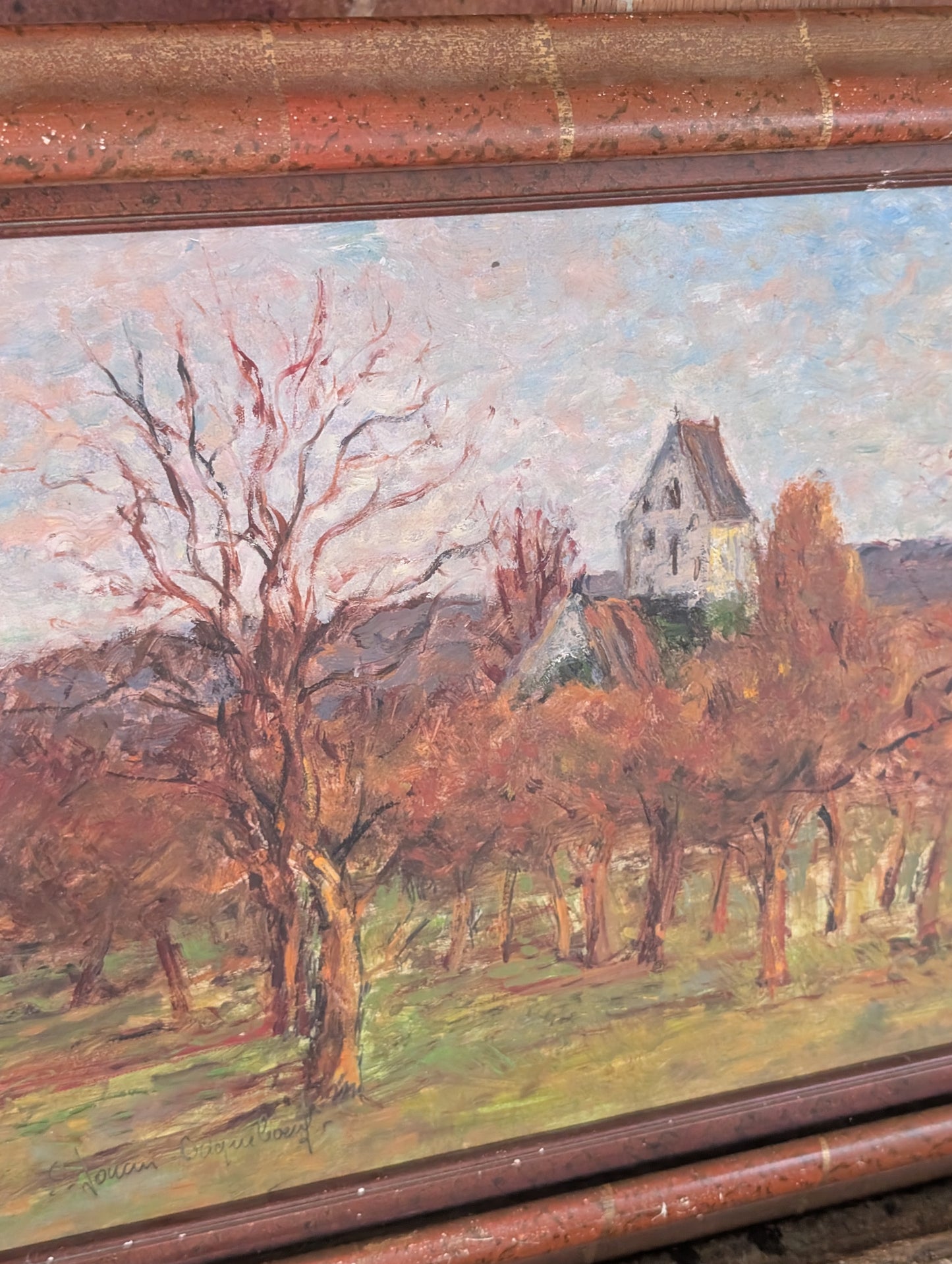 Criqueboeuf oil painting by JP Jouar mid CXXth