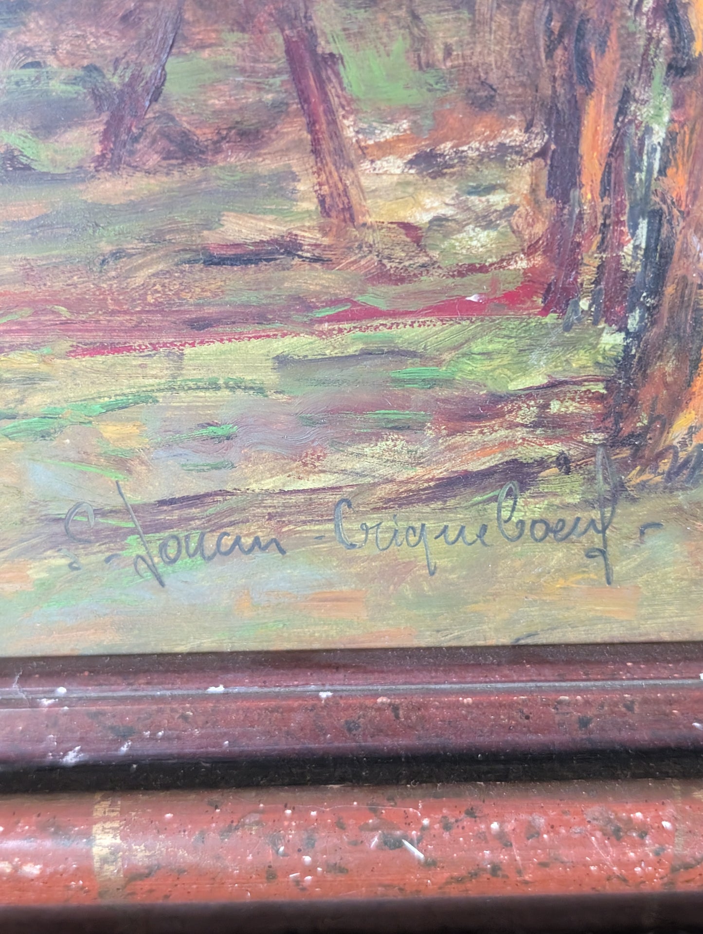 Criqueboeuf oil painting by JP Jouar mid CXXth