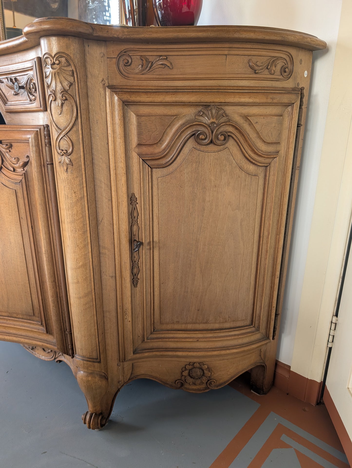 18th Century French Louis XV style walnut buffet enfilade